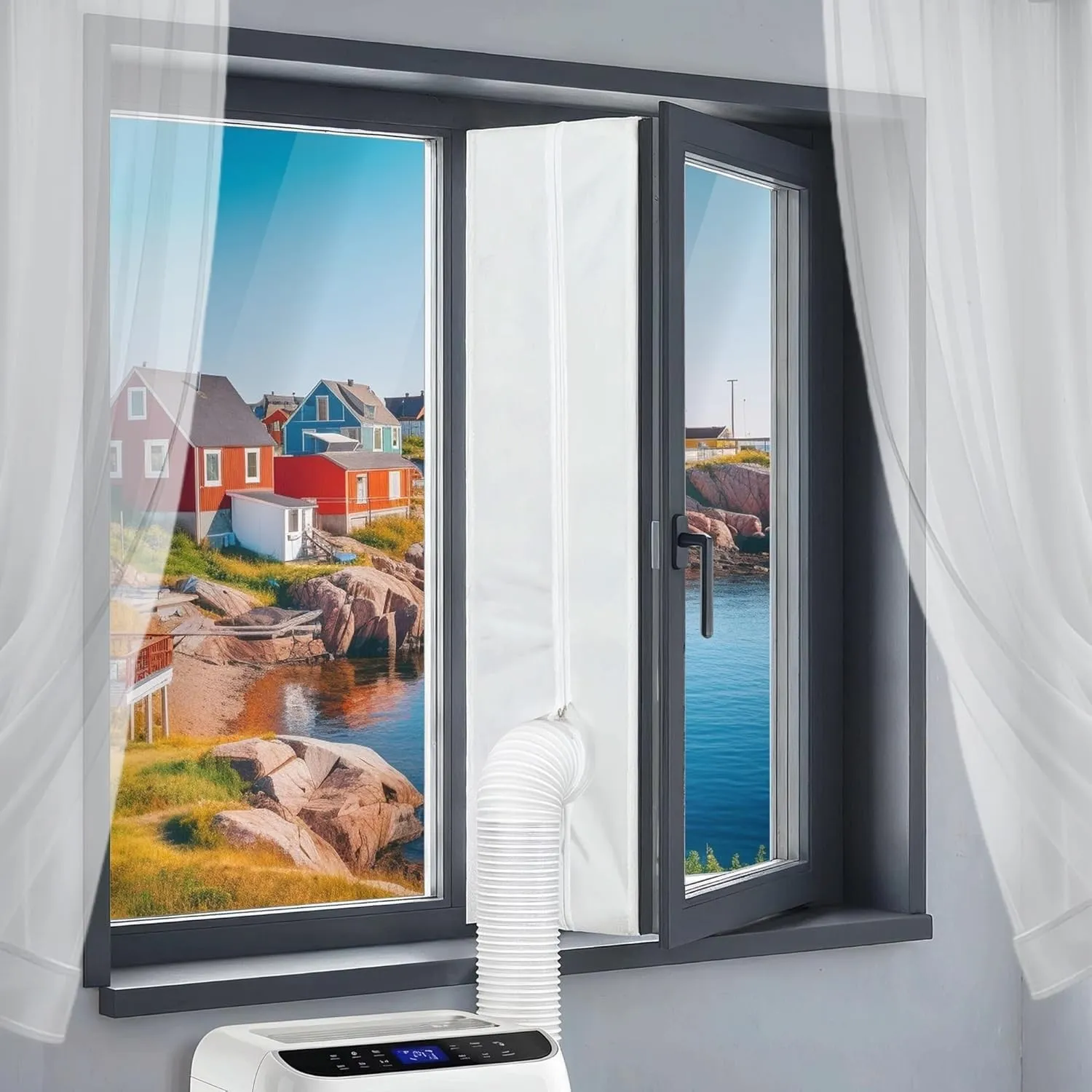 Klimaanlage Fensterabdichtung, Fensterabdichtung für Mobile Klimageräte, Wäschetrockner, Ablufttrockne, Hot Air Stop Ge…
