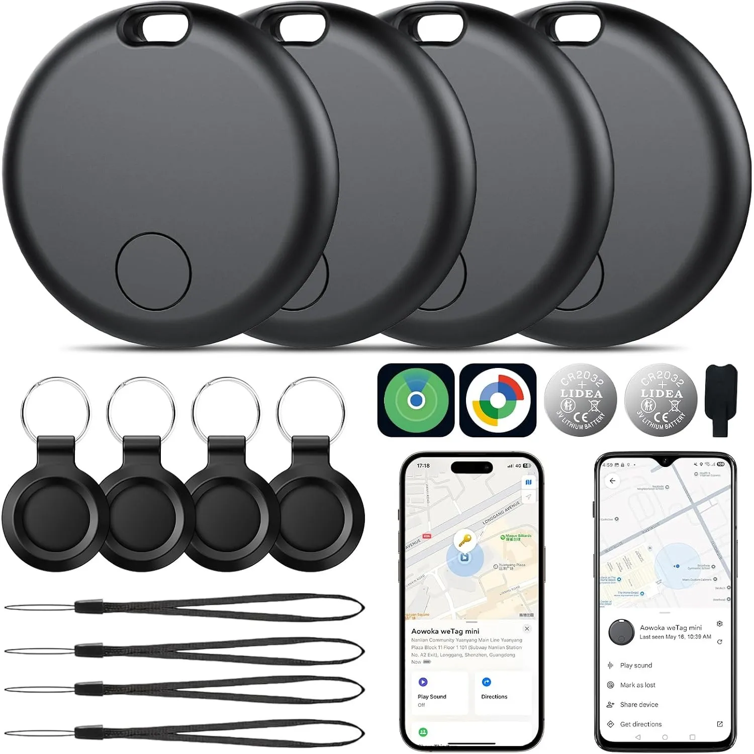 2026 Upgrade Dual System Air Tracker 4er Pack | Bluetooth Smart Tag für Android & iOS – Kompatibel mit Apple Find My & …