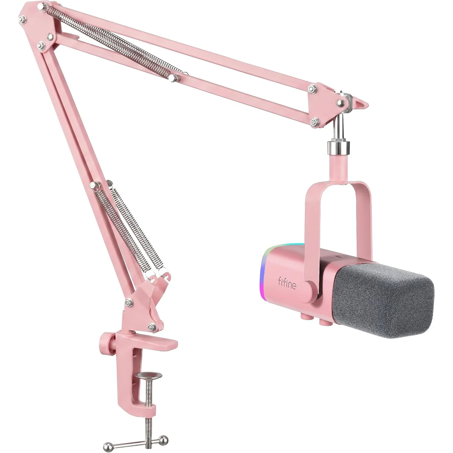 FIFINE XLR Streaming Mikrofon mit Arm für Podcast Studio, USB Dynamisch Microphone Gaming PC mit Stummschalttaste, für …
