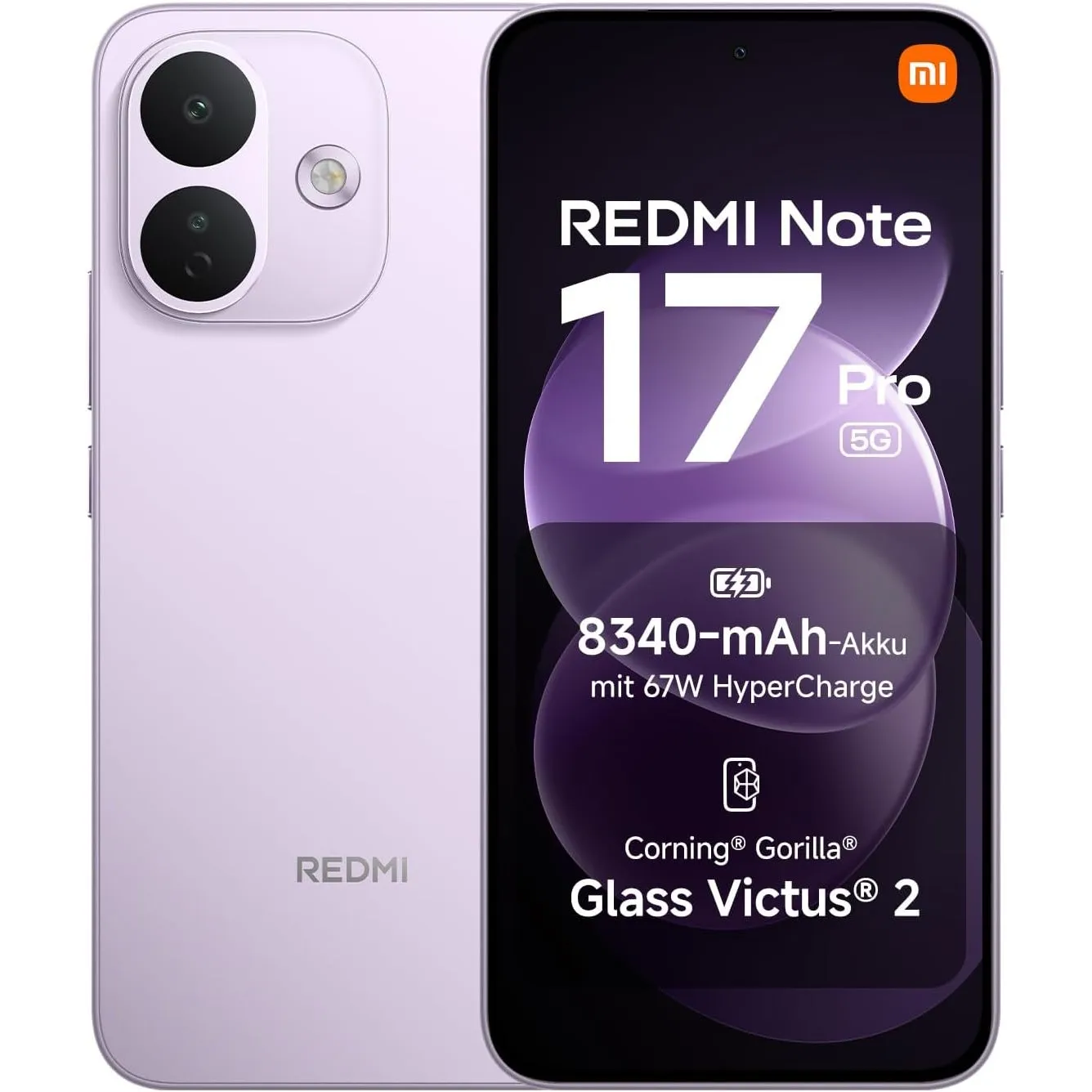 XIAOMI REDMI Note 17 Pro 5G, Smartphone 6+256 GB, Purple, 8340 mAh Akku