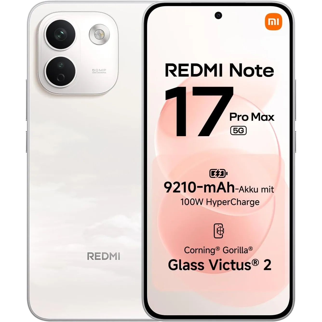 REDMI Note 17 Pro Max 5G, Smartphone 8+512 GB, Cloud Blush, 9210 mAh Akku