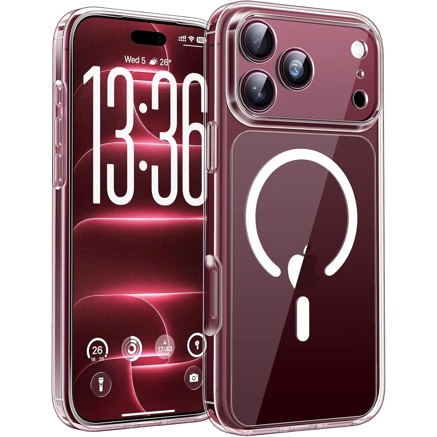 TOCOL für iPhone 18 Pro Max Hülle, Kompatibel mit MagSafe, Transparent