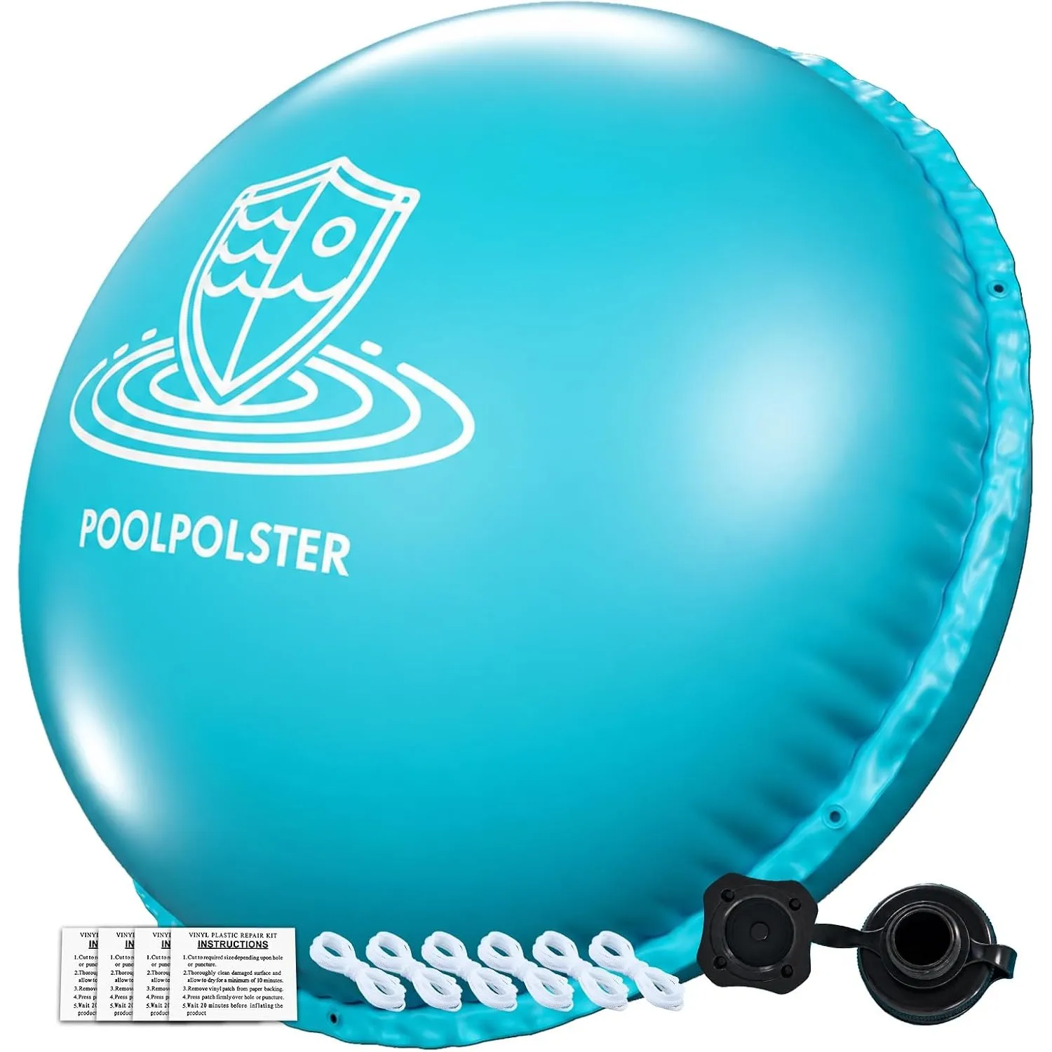 Poolkissen Winter Ø 4m XXXL – Aufblasbares Pool Luftkissen