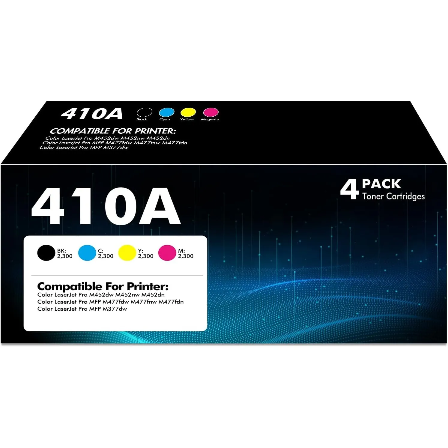 410A Toner Kompatible für HP 410A 410X M477fnw Toner für HP Color LaserJet Pro MFP M477fnw M477fdn M477fdw M377dw M452d…