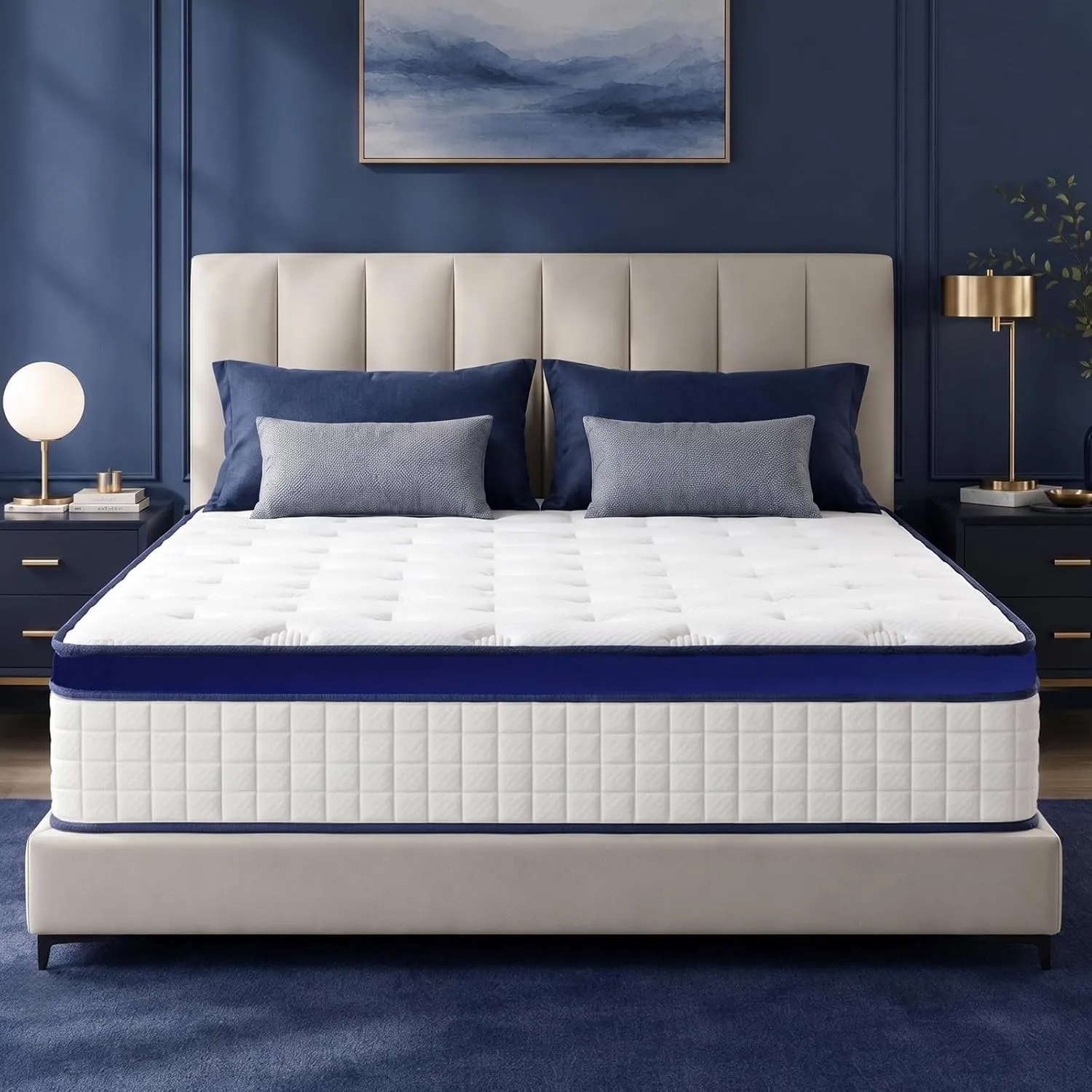 L'AGRATY Matratze 160x200cm Federkernmatratze (30cm Höhe) 7-Zonen Orthopädische Taschenfederkernmatratze mit Comfort Me…