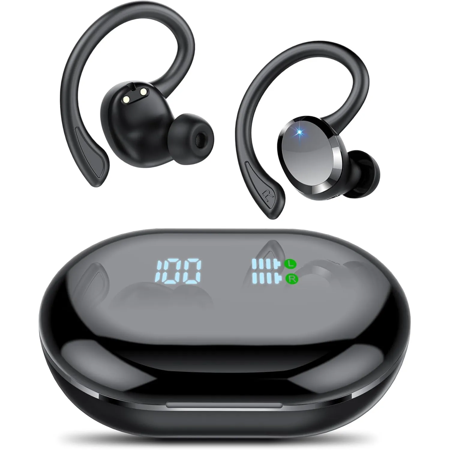 Bluetooth Kopfhörer Sport, Kopfhörer Kabellos Bluetooth 5.4 mit 4 ENC Noise Cancelling Mic, Kabellose Kopfhörer Hi-Fi S…