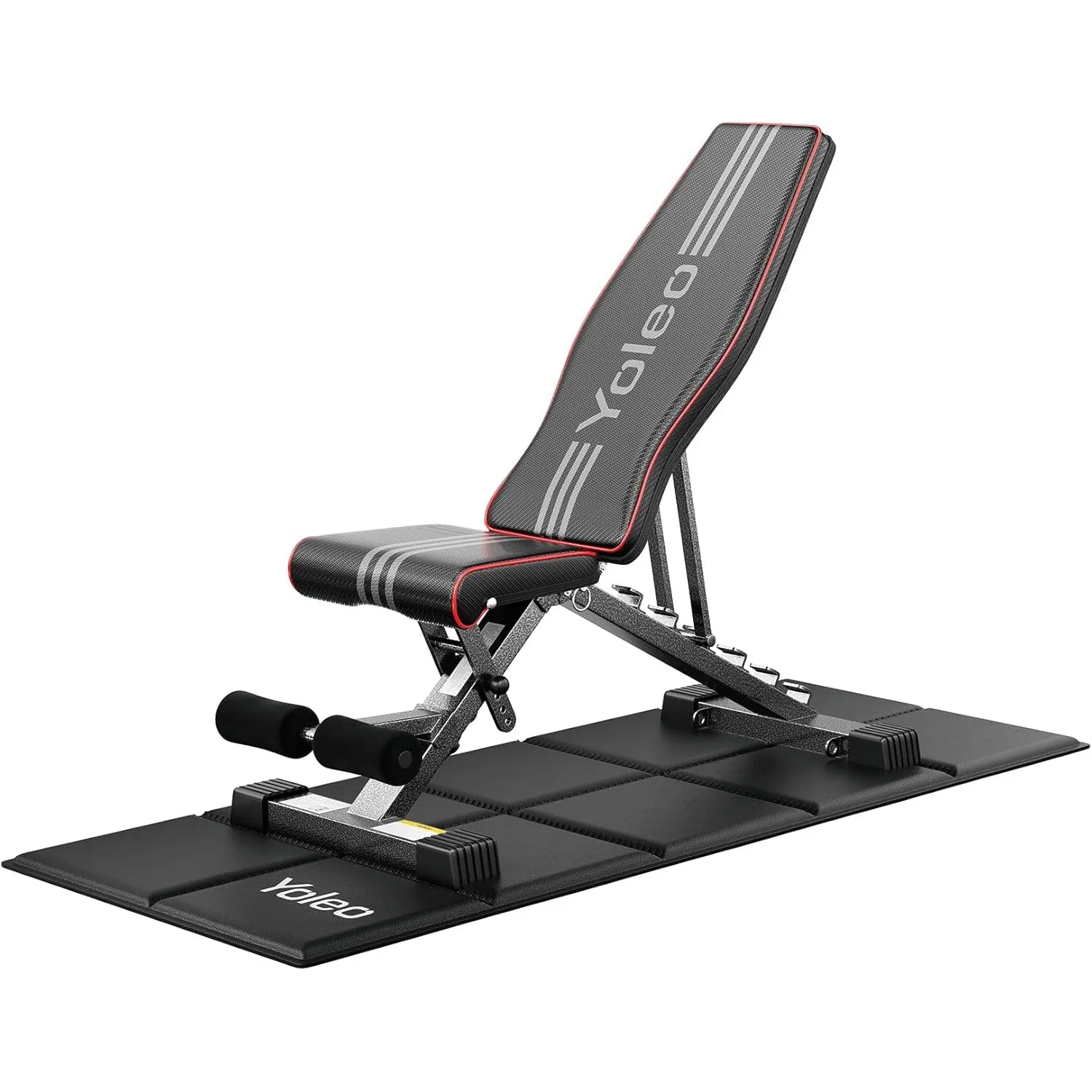 YOLEO Klappbare Hantelbank, ENISO-zertifiziert mit 375KG/400KG Tragfähigkeit, 98% Vormontiert, klappbare Fitnessbank mi…
