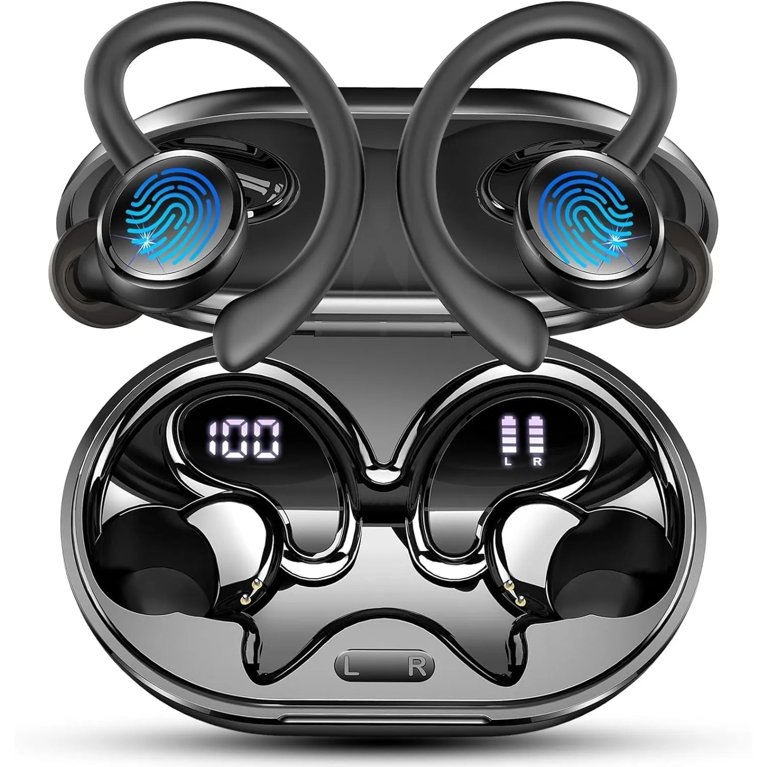 2026 Bluetooth Kopfhörer Sport, Kopfhörer Kabellos Bluetooth 5.4 Hi-Fi Stereo, 50 Std In Ear Kopfhörer mit ENC Noise Ca…