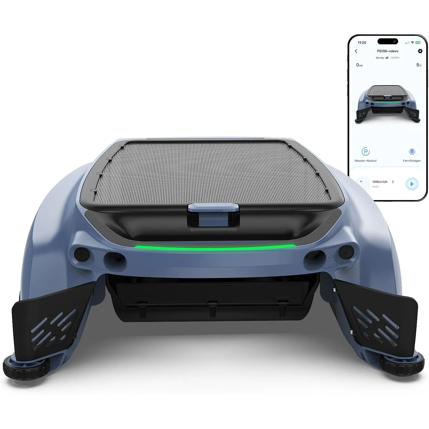 PS100 Solar Pool Skimmer Roboter, Kabelloser Poolroboter | Aktives Solar-Tracking, App-Steuerung, 24/7 Oberflächenreini…