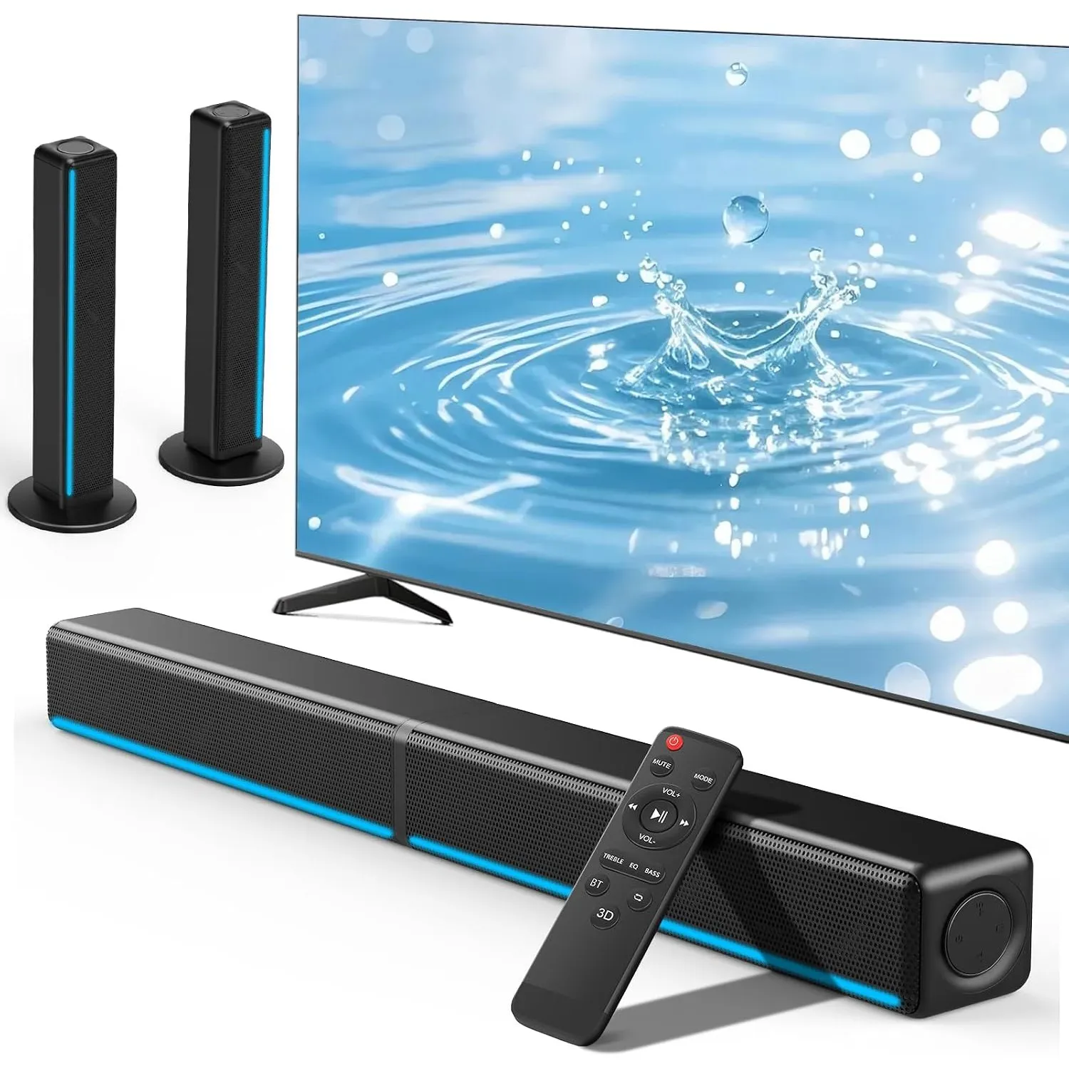 Soundbar für TV Geräte mit RGB, 2.2-Kanal, 180 W Spitzenleistung, HDMI ARC