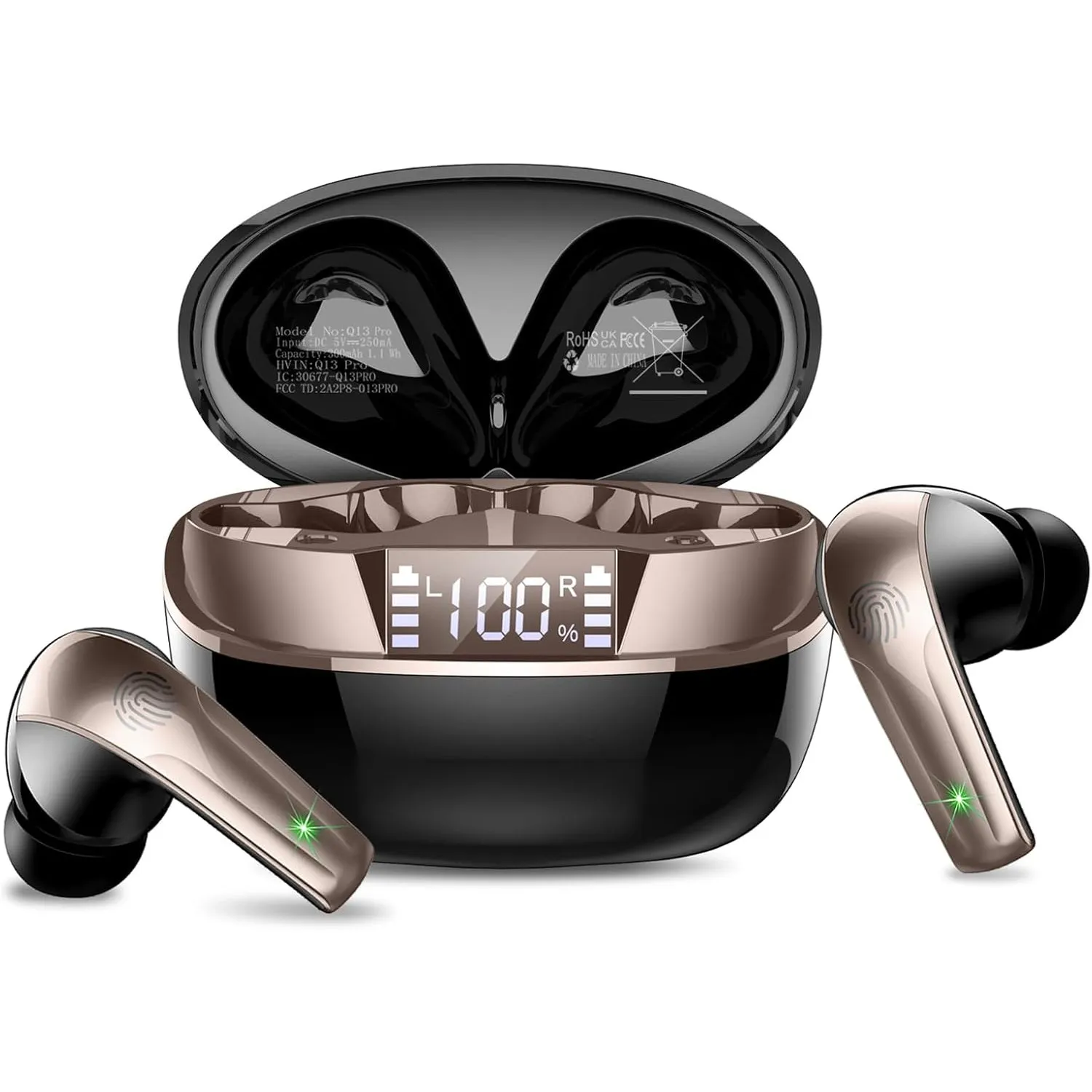 Bluetooth Kopfhörer, Kopfhörer Kabellos Bluetooth 5.4 HiFi-Klangqualität mit ENC Mikrofon, 47Std Spielzeit In Ear Ohrhö…
