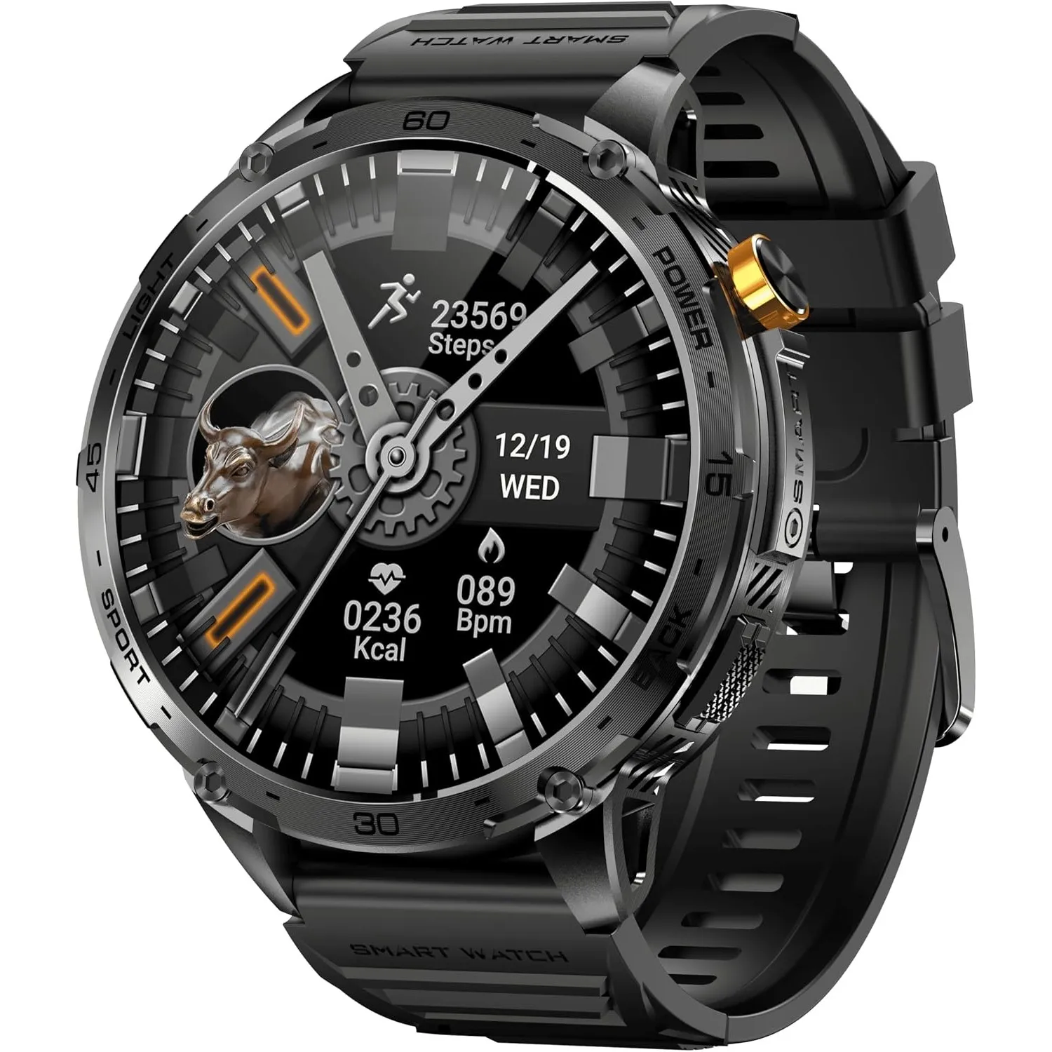 Deedlite Zeus 2.0 Smartwatch Herren - 1,75" Großes AMOLED Display, Robustes Edelstahlgehäuse, Gesundheitsmonitoring, Bl…