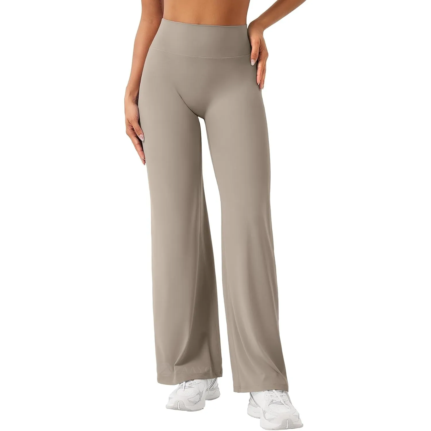 ZAAYO Nahtlose Straight Leggings Damen Flared Legging Yoga Hosen Gym Pant