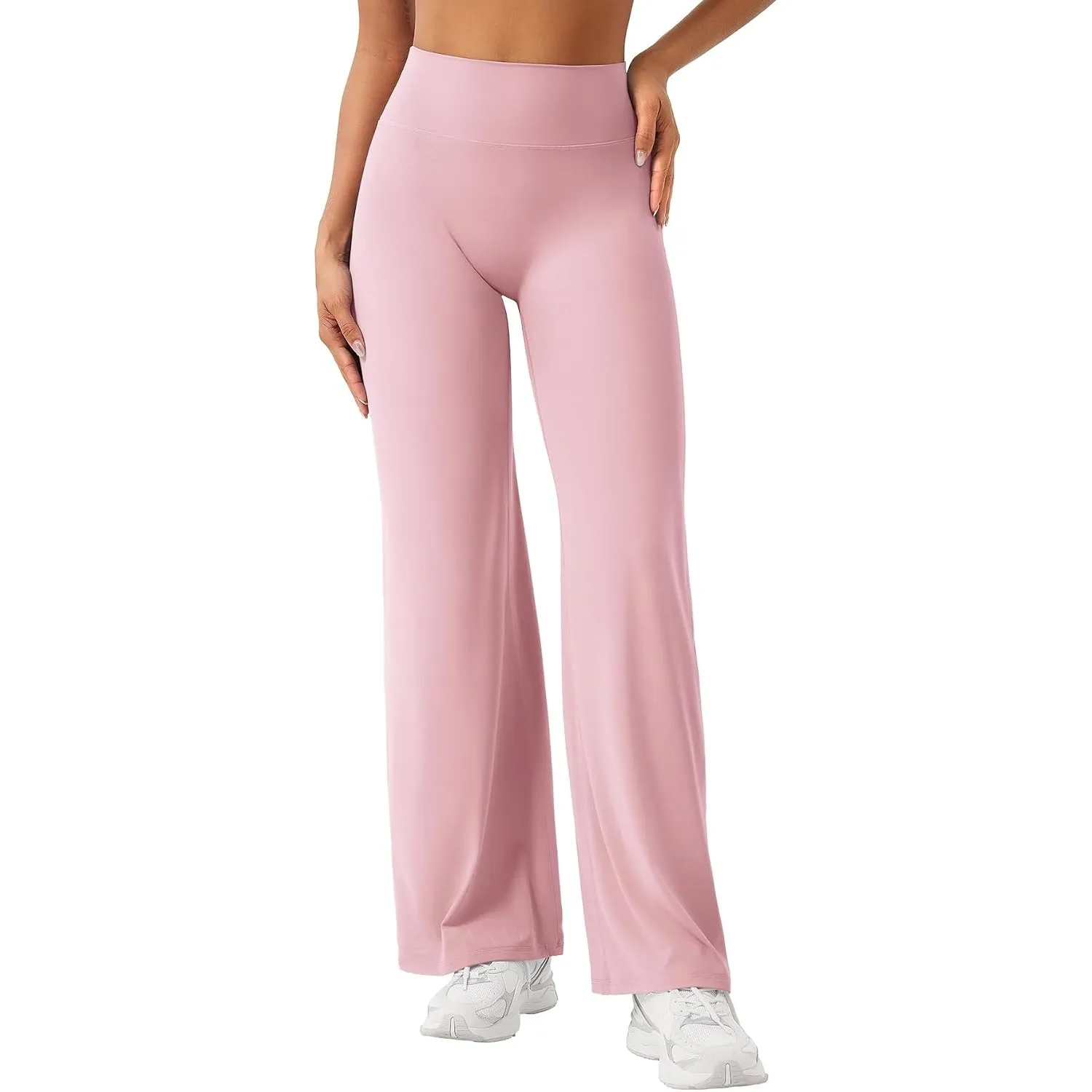 ZAAYO Nahtlose Straight Leggings Damen Flared Legging Yoga Hosen Gym Pant