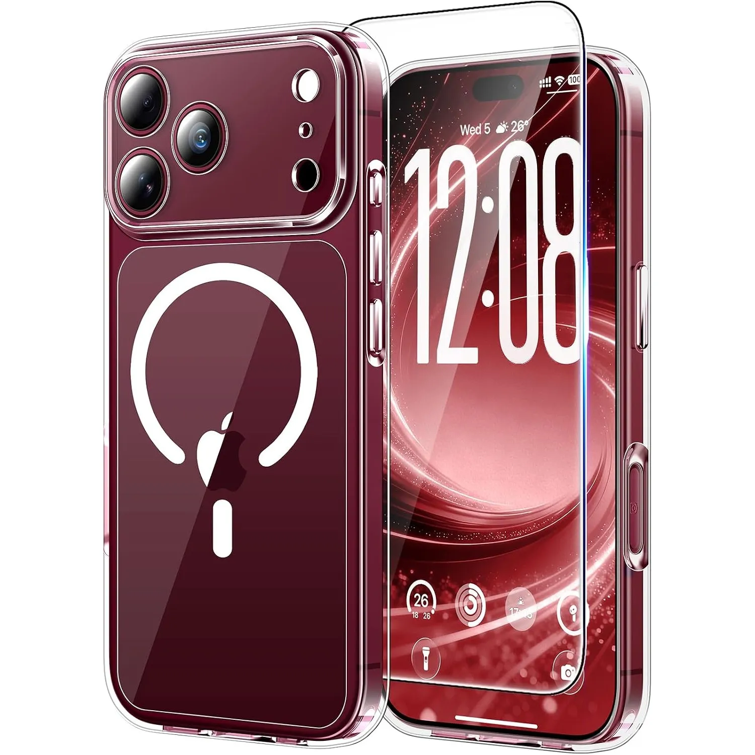 TAURI für iPhone 18 Pro Max Hülle 6,9" mit Schutzfolie - Durchsichtig