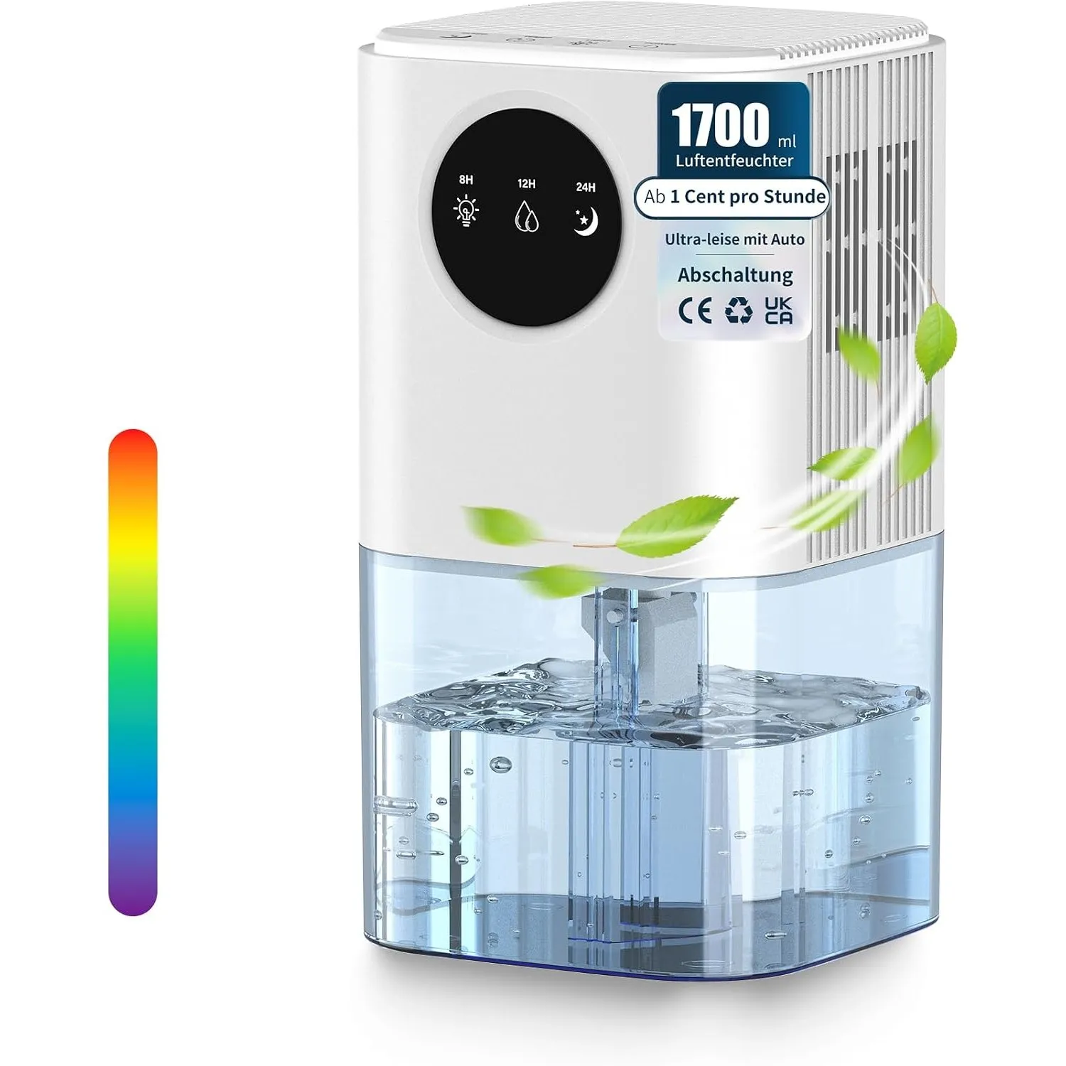 Luftentfeuchter 1700 ml, elektrischer Entfeuchter energiesparend