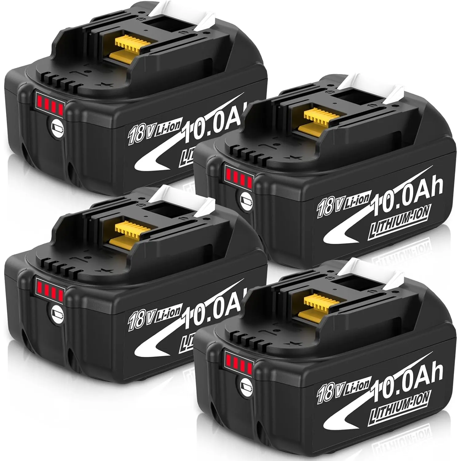 4X10.0Ah Ersatzakku für Makita Akku 18V 10000mAh für BL1860B BL1850B BL1850 BL1860 BL1845 BL1840 LXT-400