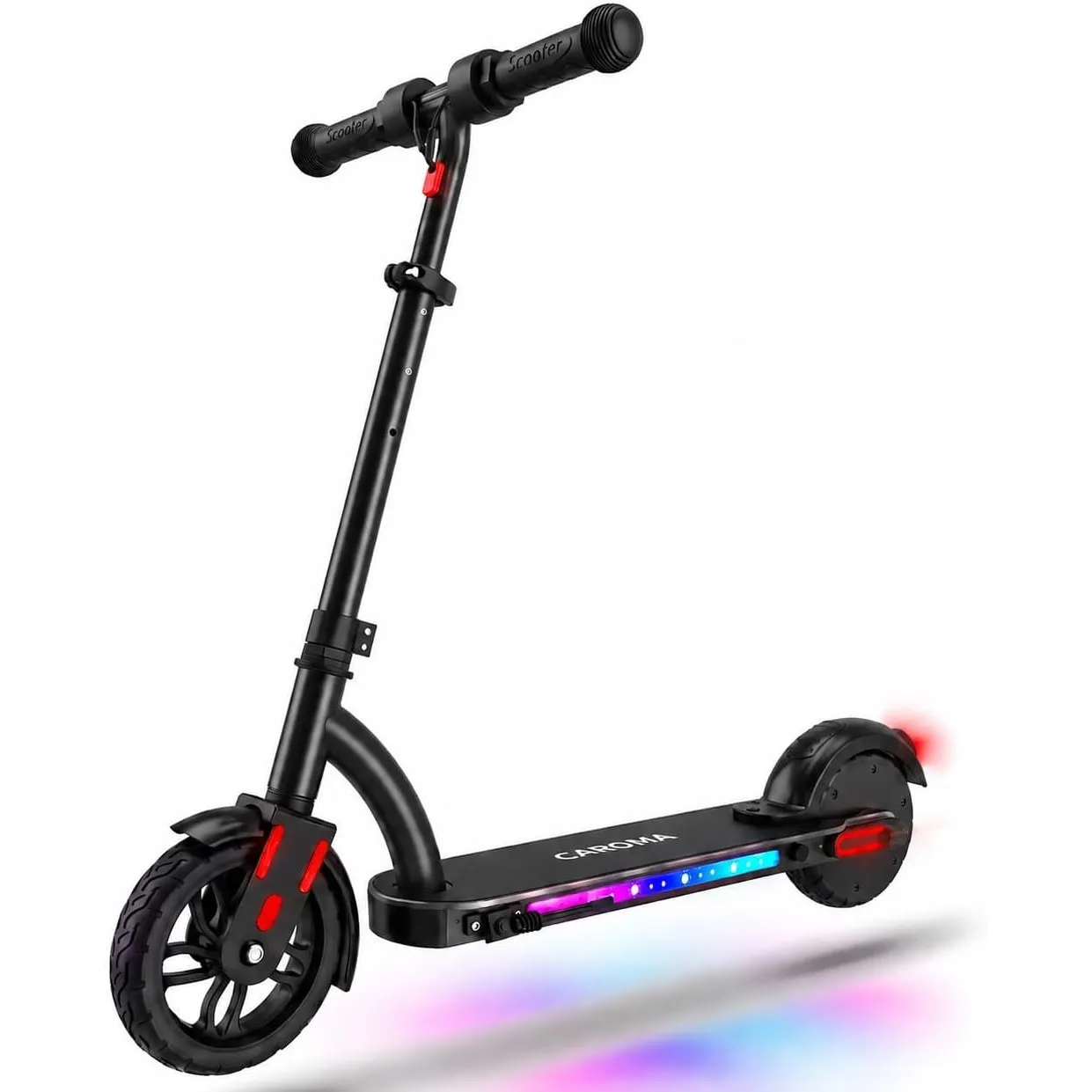 Caroma Elektroroller für Kinder von 6-12 Jahren, 150W Motor bis 16 km/h E Scooter, Faltbarer E Roller mit Bunte Leuchte…