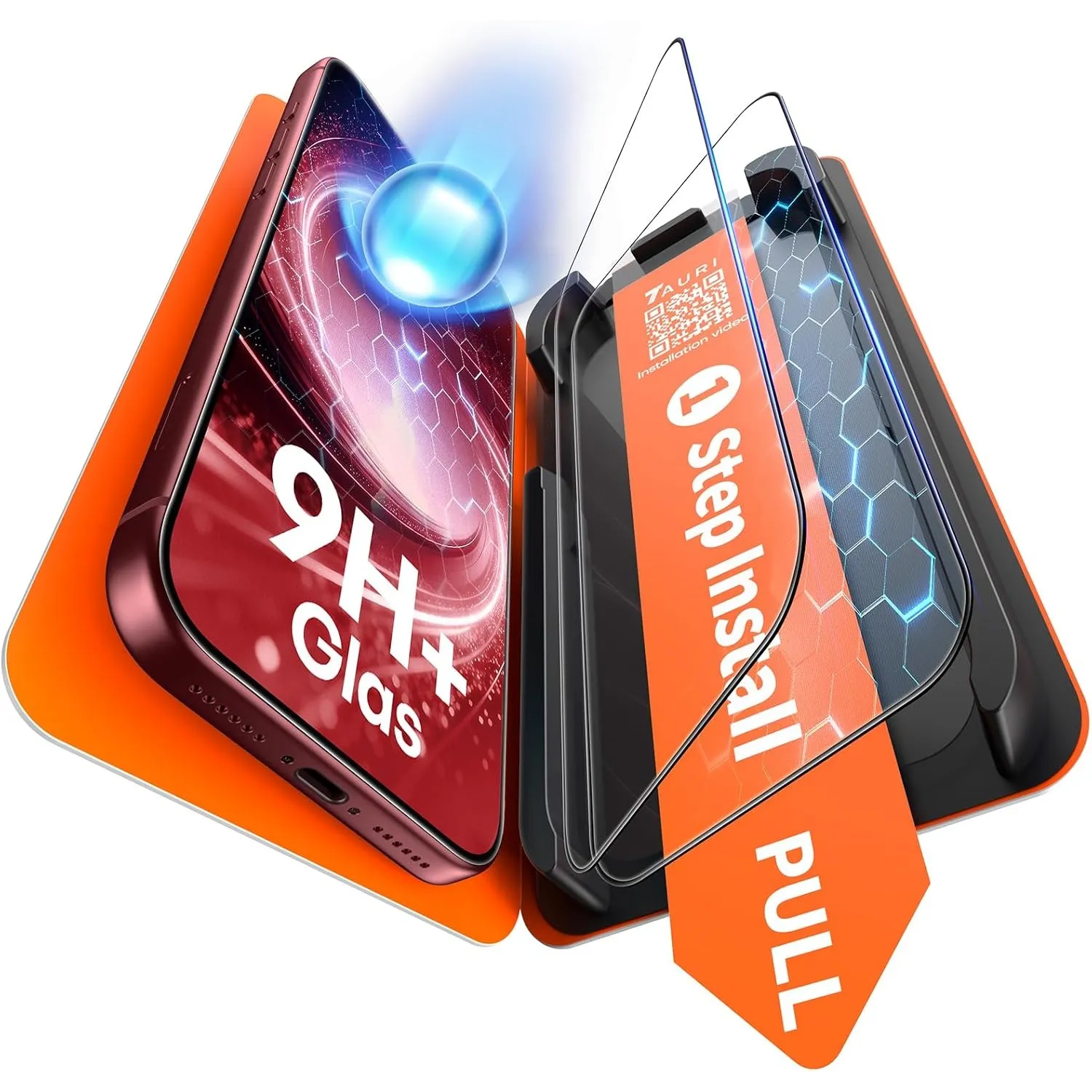 TAURI für iPhone 18 Pro Panzerglas 6,3 Zoll - 2 Stück