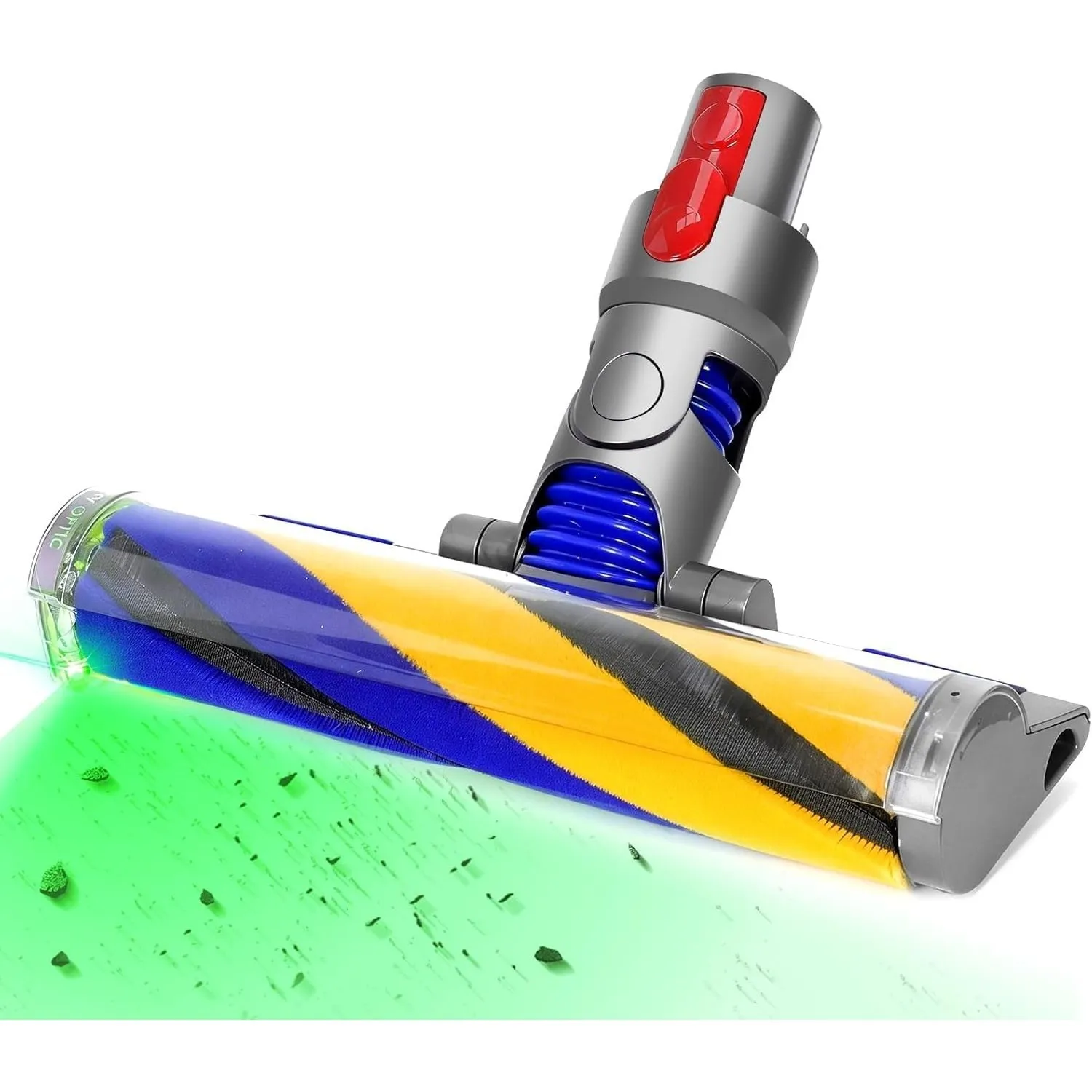 Softwalze Bodendüse für Dyson V7 V8 V10 V11 V15 Fluffy Staubsauger, LED Fluffy Soft Roller für Dyson SV10 SV11 SV12 SV1…