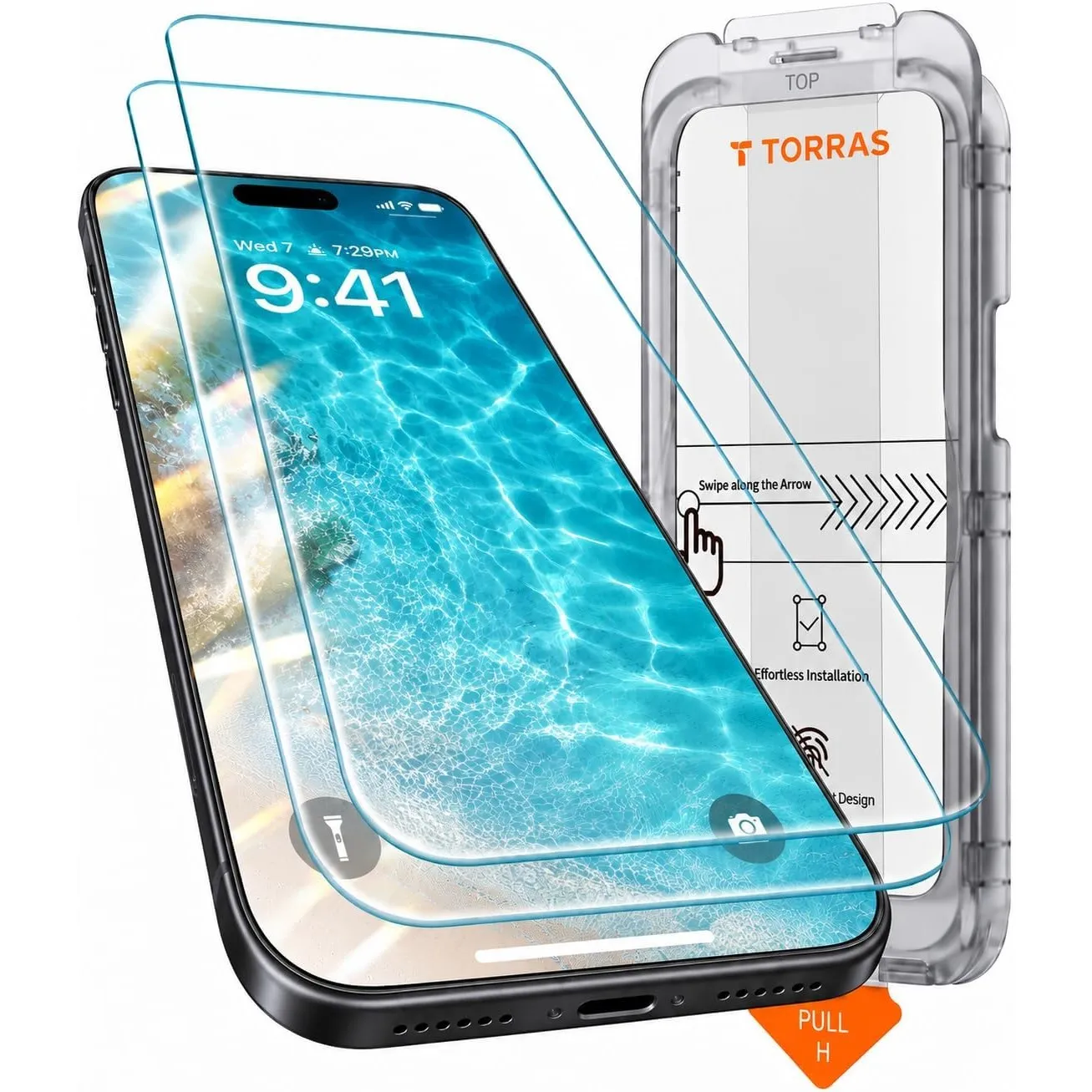 TORRAS SunView AR für iPhone 18 Pro für Panzerglas 9H+ Anti-Reflex,2 Stück