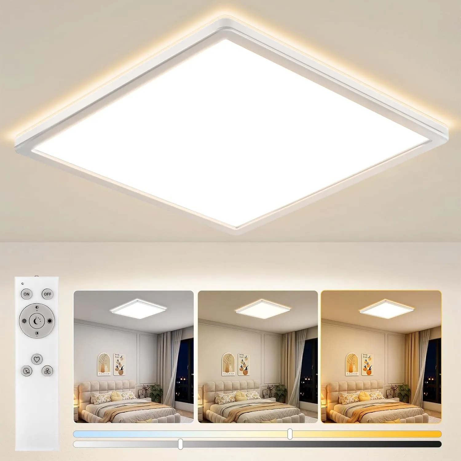 LED Deckenleuchte Dimmbar 12W 2600LM,LED Deckenlampe 3000-6500K 30cm