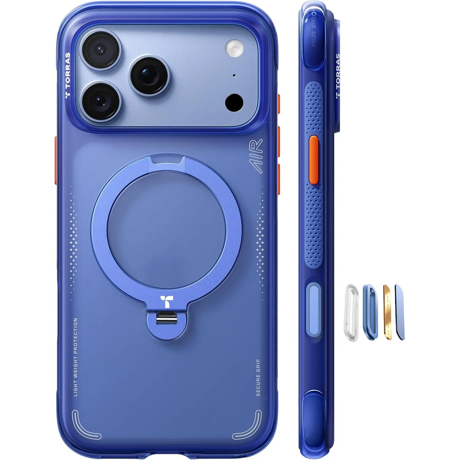 TORRAS Ostand Q3 Air für iPhone 18 Pro Max Hülle mit Airbag-Schutz Hellblau