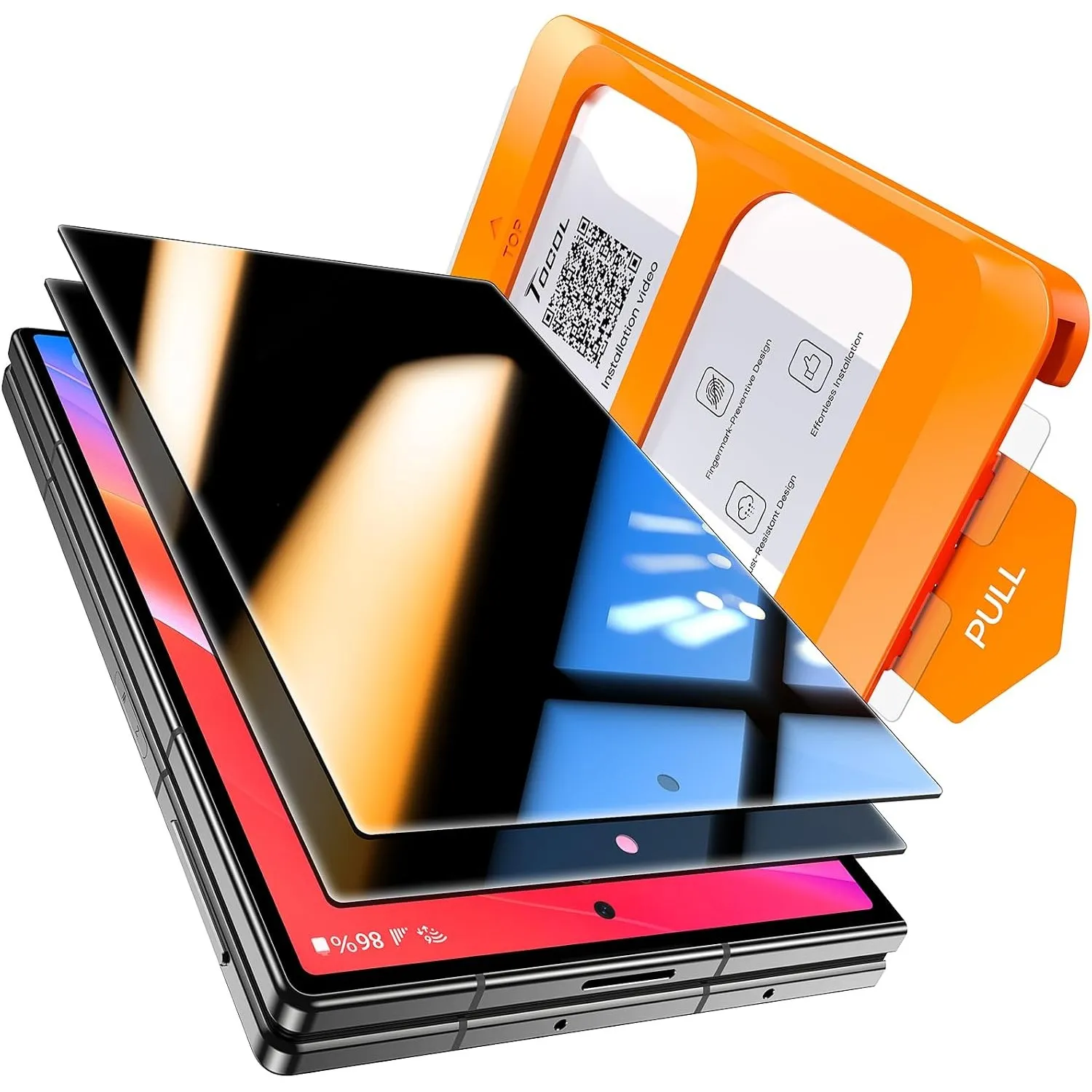 TOCOL für Samsung Galaxy Z Fold 8 für Panzerglas Sichtschutz