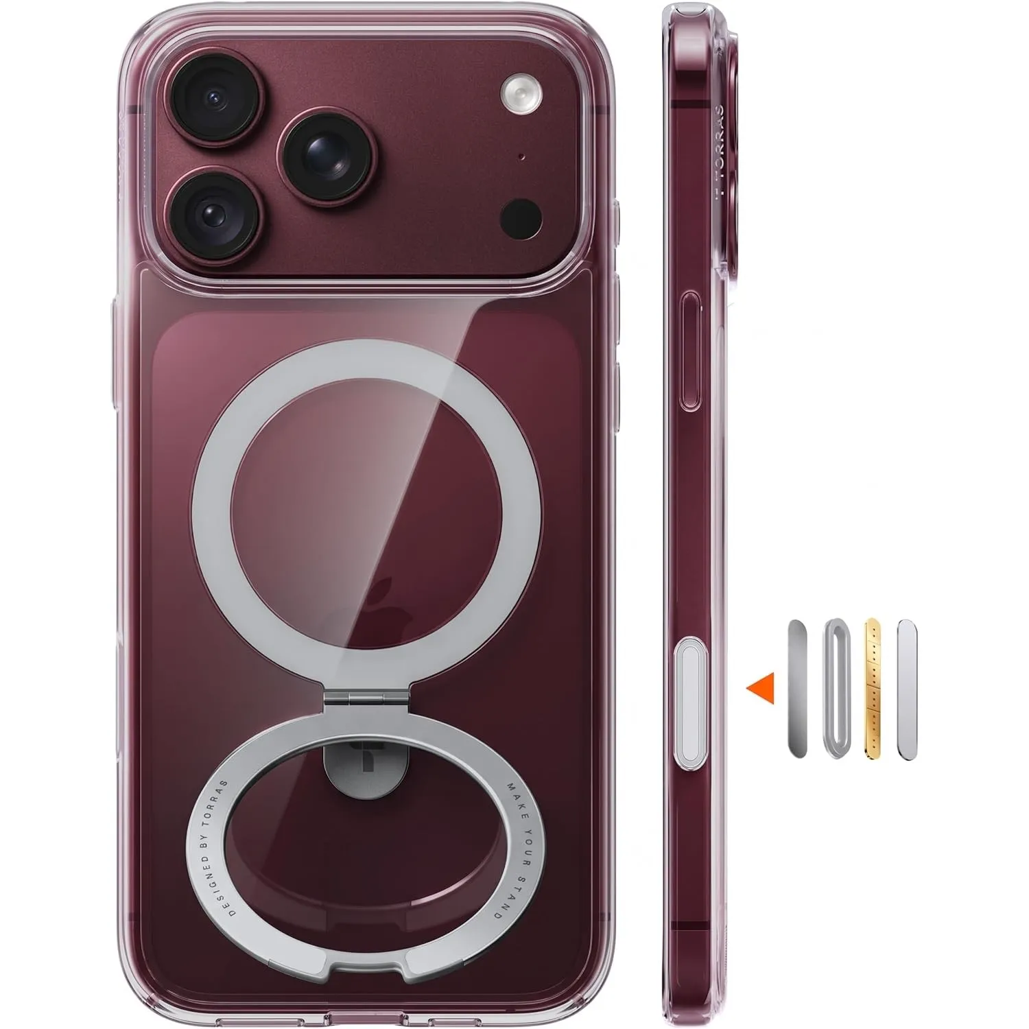 TORRAS Ostand Q1 für iPhone 18 Pro Max Hülle, Case mit MagSafe, Transparent