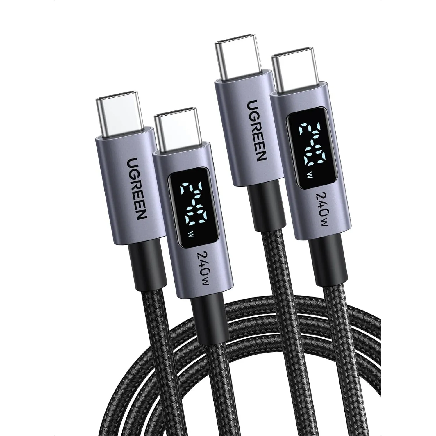 UGREEN 240W USB-C Kabel mit Digital Display PD3.1 Schnellladekabel