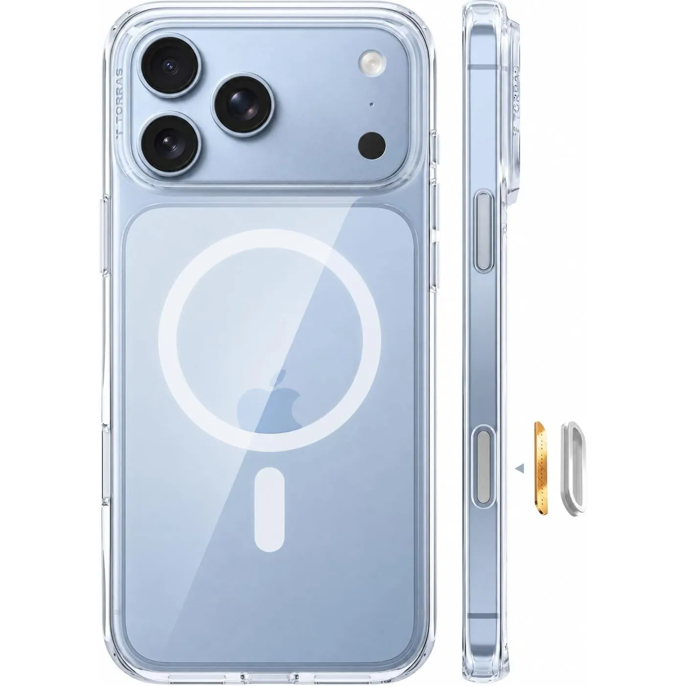 TORRAS Guardian-Mag für iPhone 18 Pro Hülle für MagSafe Case, Transparent