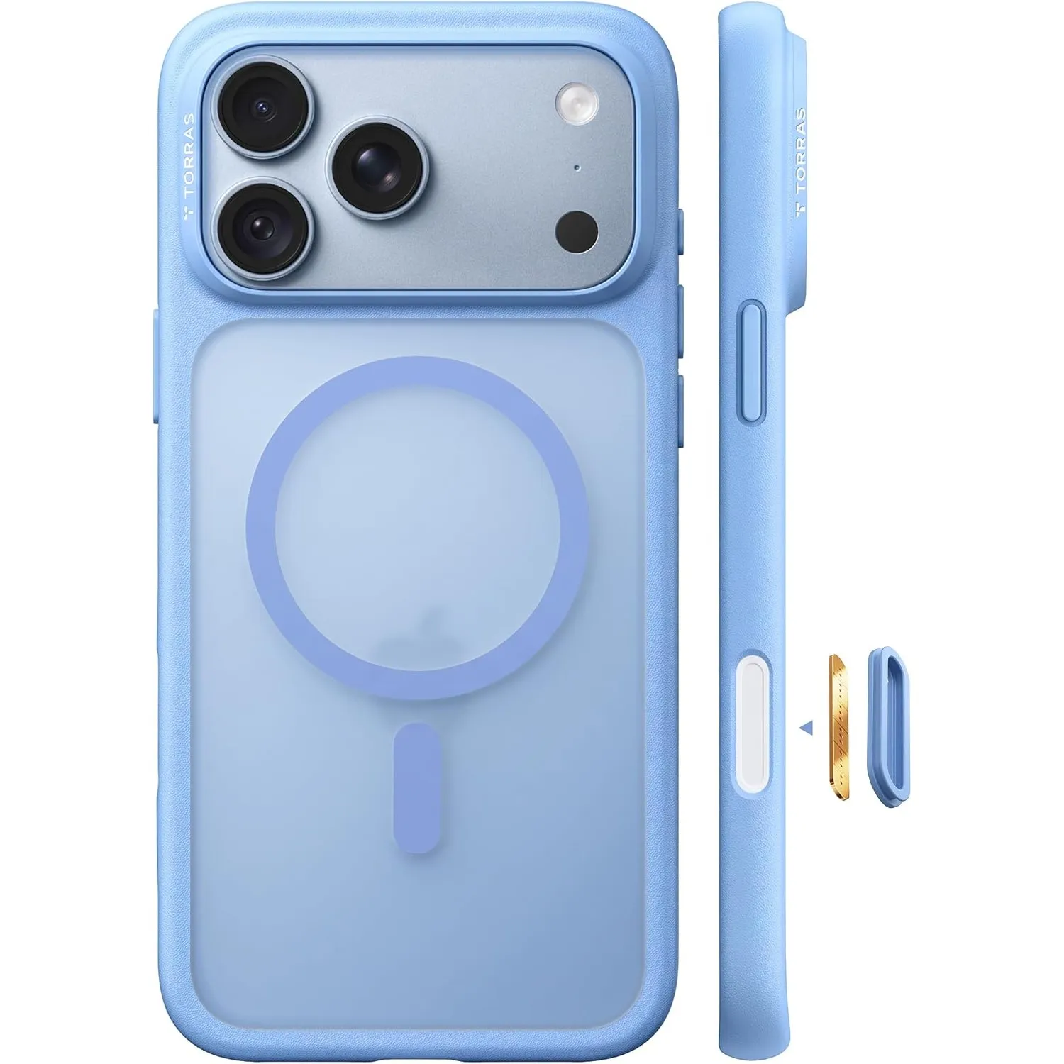 TORRAS Guardian-Mag für iPhone 18 Pro Max Hülle für MagSafe Case, Hellblau