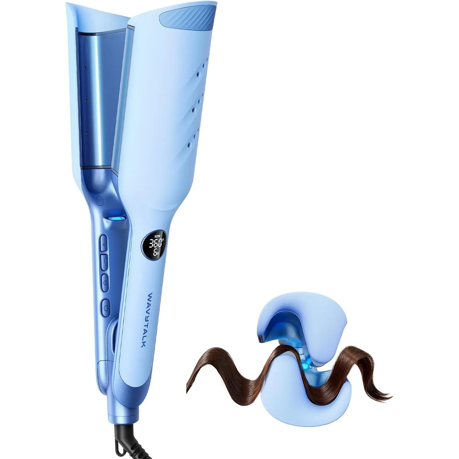 Wavytalk Welleneisen 35 mm Ionen-Keramik Anti-Verbrennung für Beach Waves