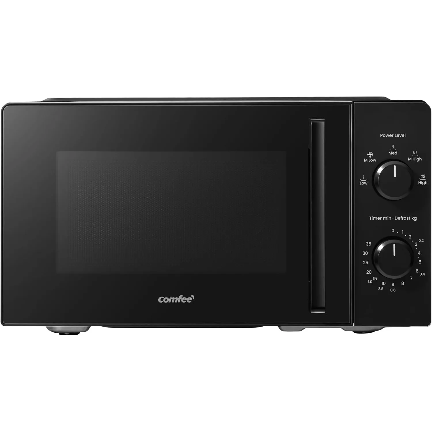 COMFEE' Mikrowelle CMO-MM20L2NFPE(BK), Schwarz, 20 Liter, 700 W, 5 Leistungsstufen, Schnelles Auftauen, Einfache Reinig…
