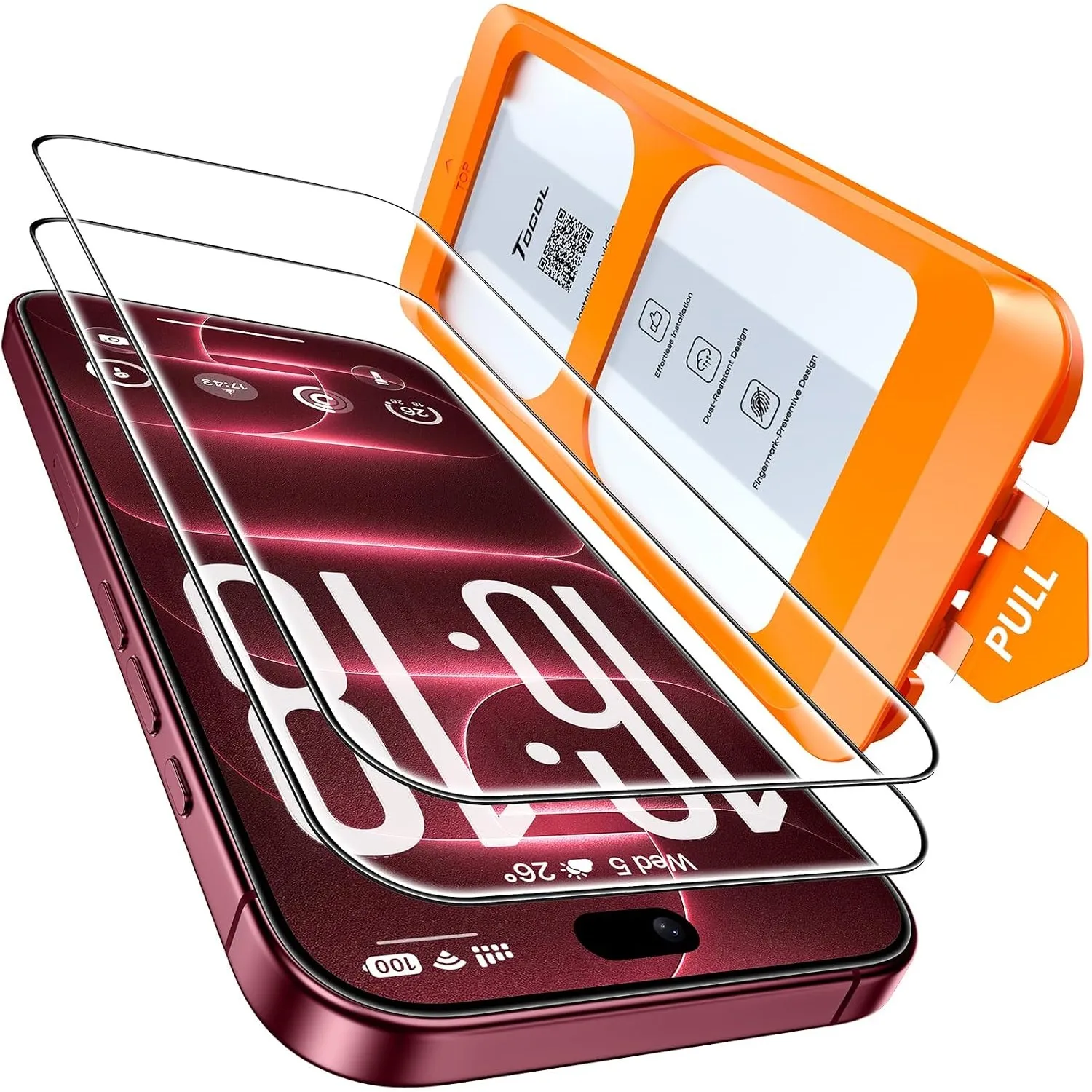 TOCOL für iPhone 18 Pro Max für Panzerglas 6,9 Zoll, Einfache Montage