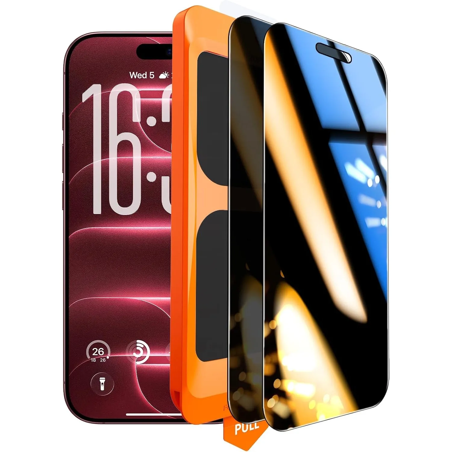 TOCOL für iPhone 18 Pro Max für Panzerglas Sichtschutz, Einfache Montage