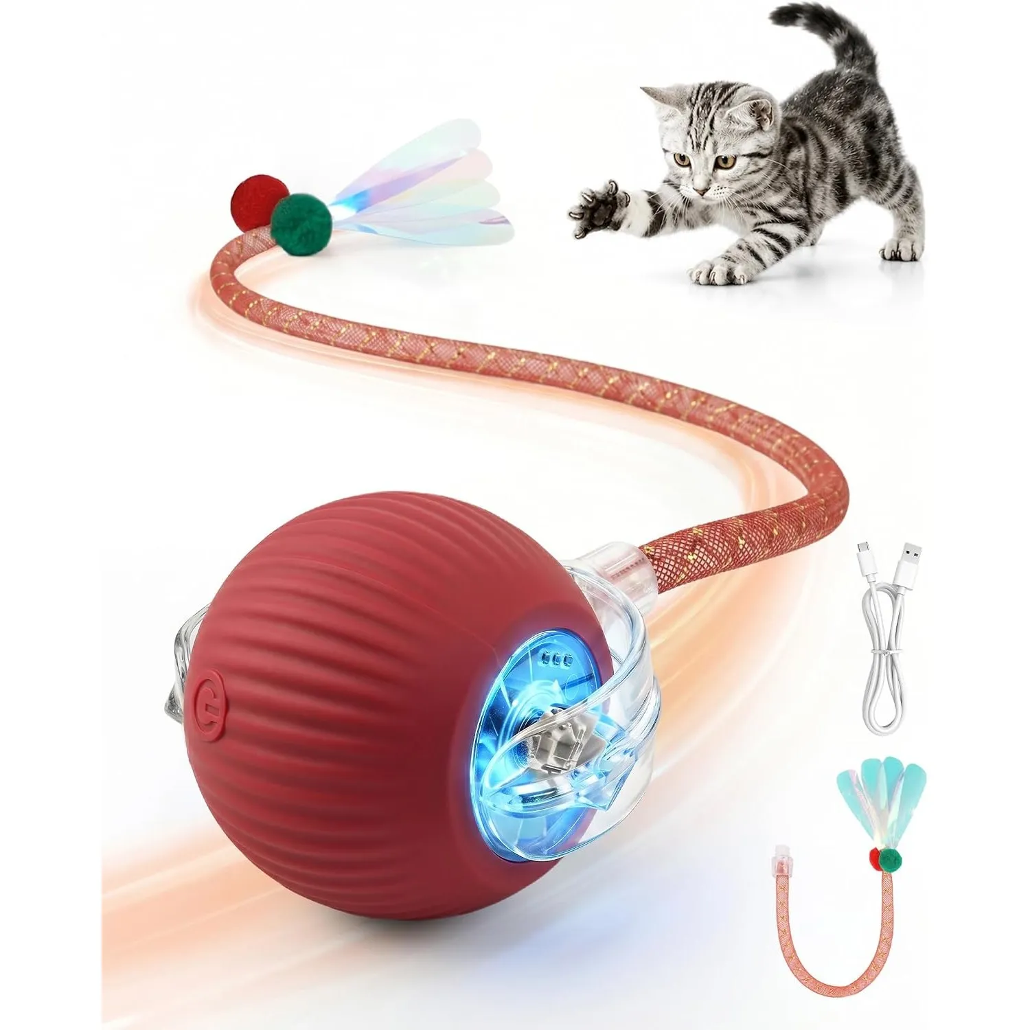 Interaktives Katzenspielzeug Ball, Elektrischer Katzenball Für Drinnen