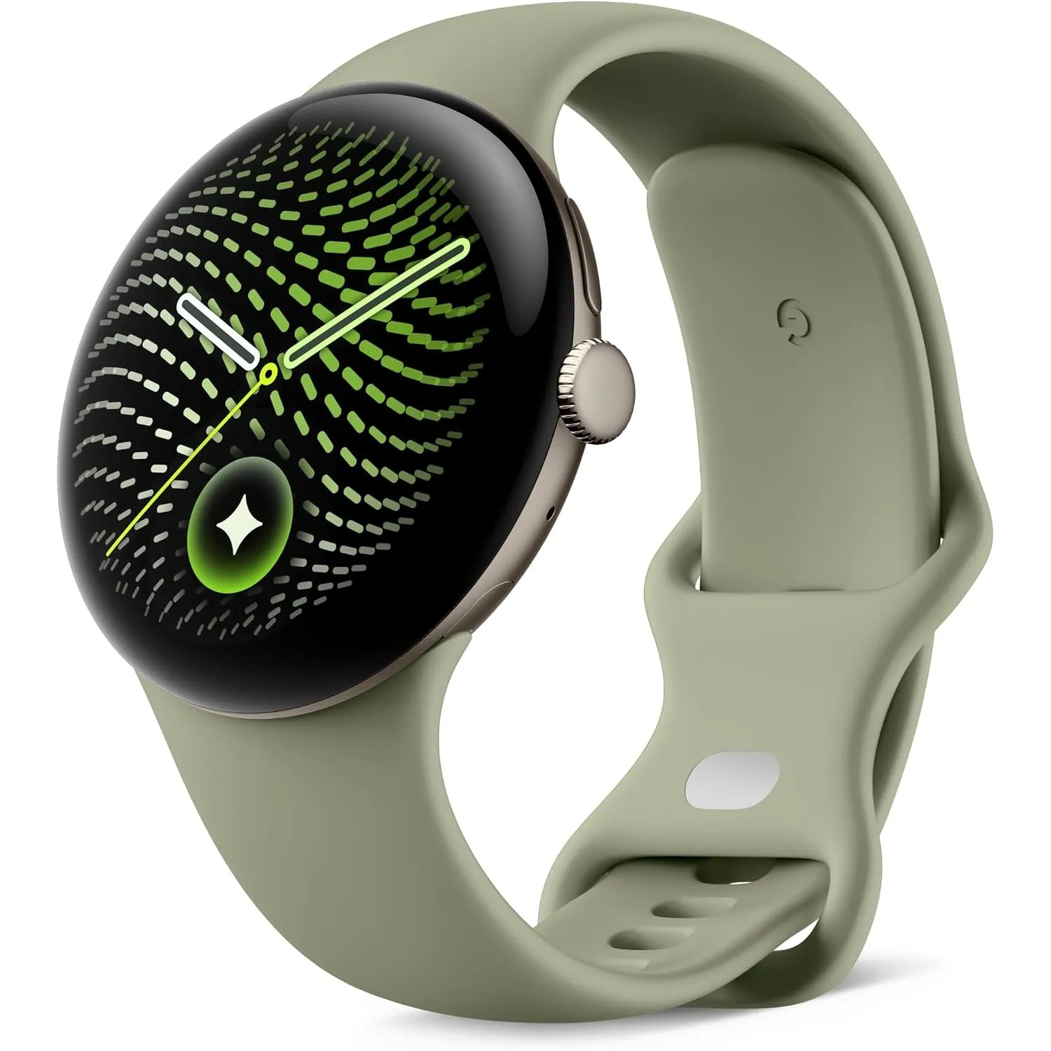 Google Pixel Watch 5 (45 mm) - Smartwatch - Pyrite Case/Olive Band, Wi-Fi