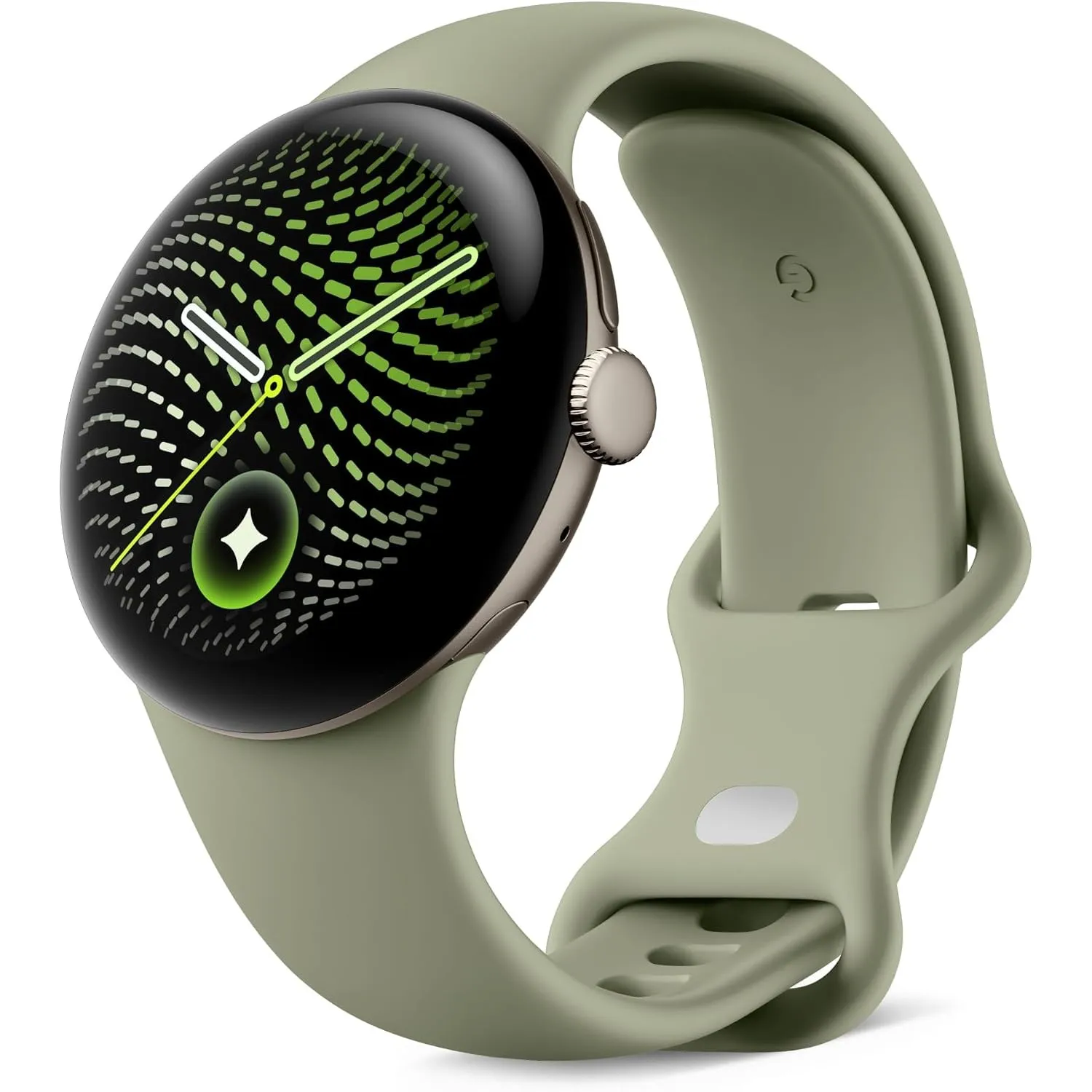 Google Pixel Watch 5 (41 mm) - Smartwatch - Pyrite Case/Olive Band, Wi-Fi