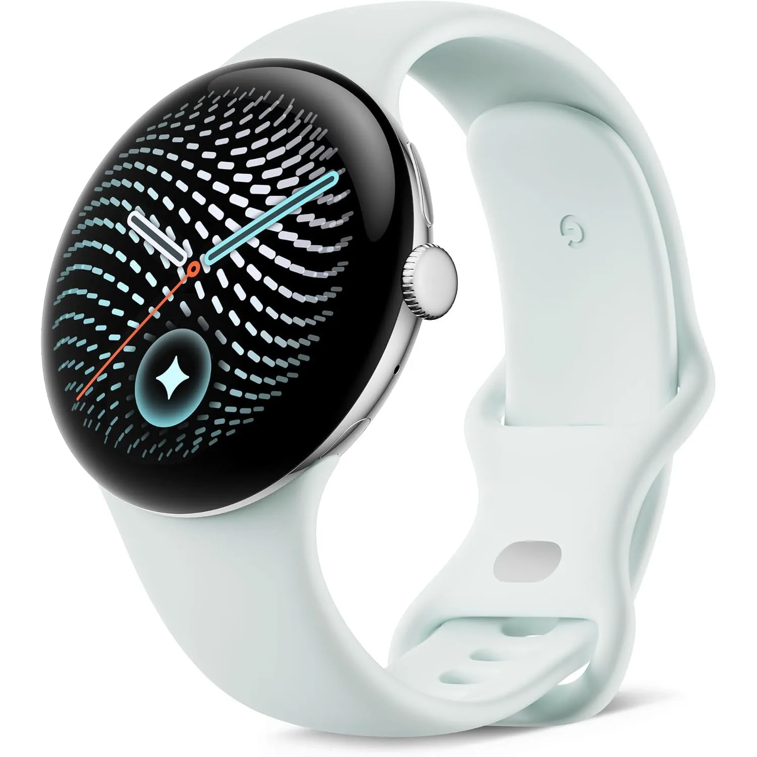 Google Pixel Watch 5 (45 mm) - Smartwatch - Silver Case/Fog Band, Wi-Fi