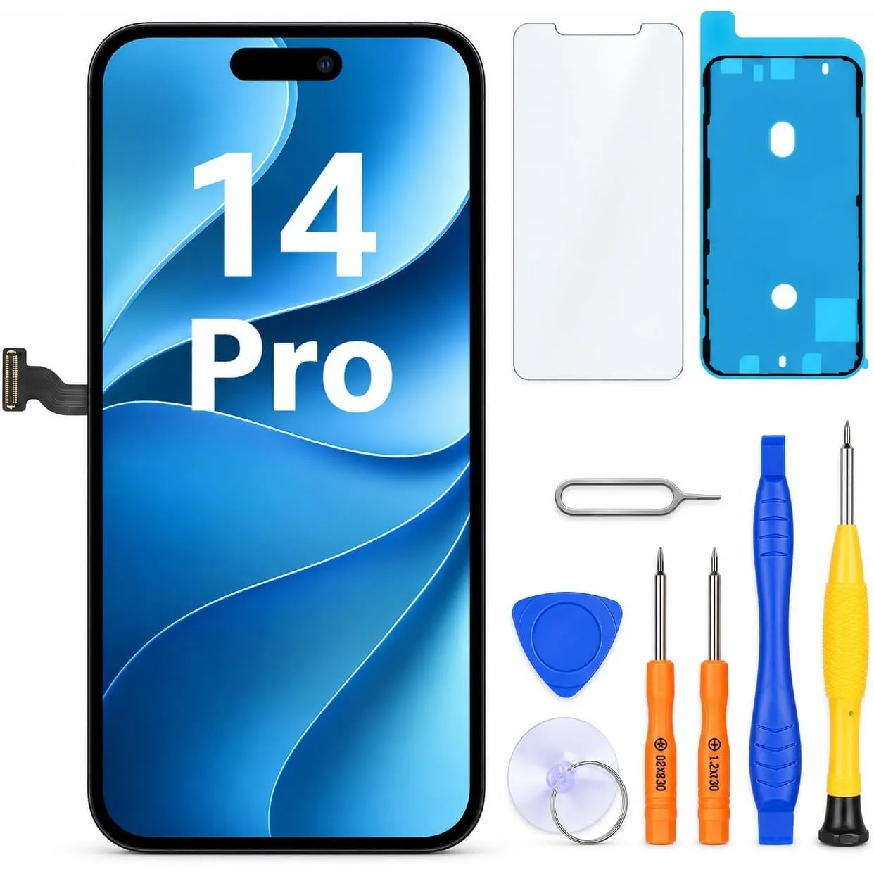 LL TRADER Display für iPhone 14 Pro 6.1" LCD Ersatzbildschirm und Kits A