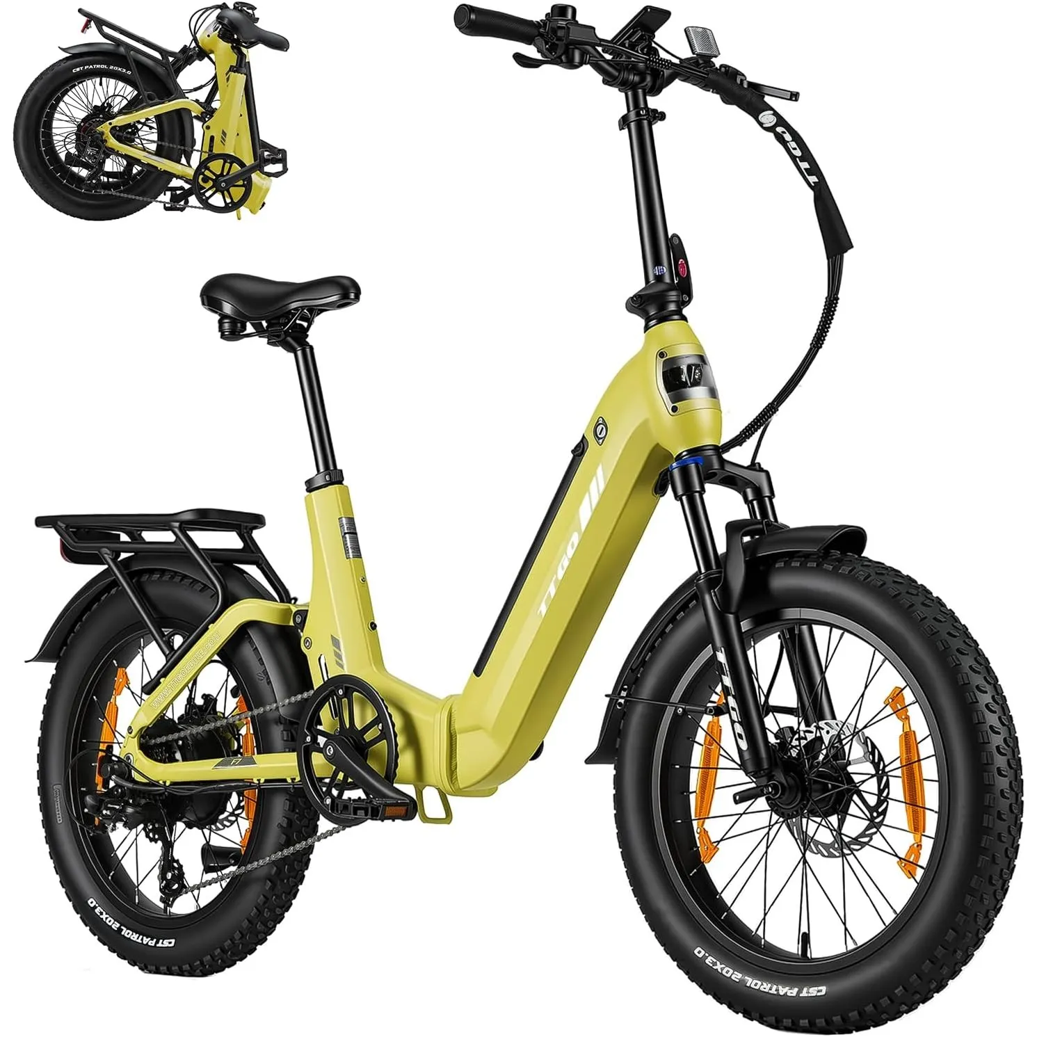 ttgo F7 20" e Bike Klapprad, 70Nm 48V 15AH Vollgefedertes Fatbike Elektrofahrräder mit StVZO | e Bike Herren&Damen Falt…