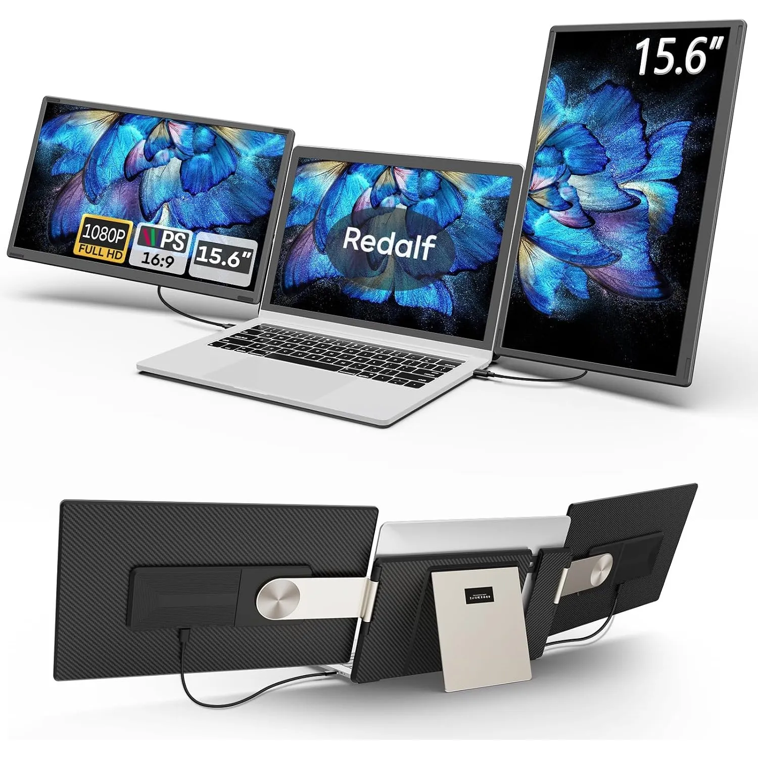 Laptop Bildschirm Erweiterung, 15,6 Zoll 1080P FHD Laptop Monitor Extender