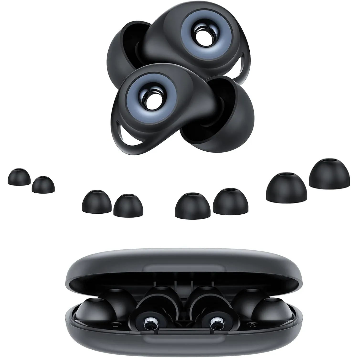 Ohrstöpsel zum Schlafen, 45dB Noise Cancelling Gehörschutz Silikon Earplugs | Weich und Wiederverwendbar, 8 Ohrstücken …
