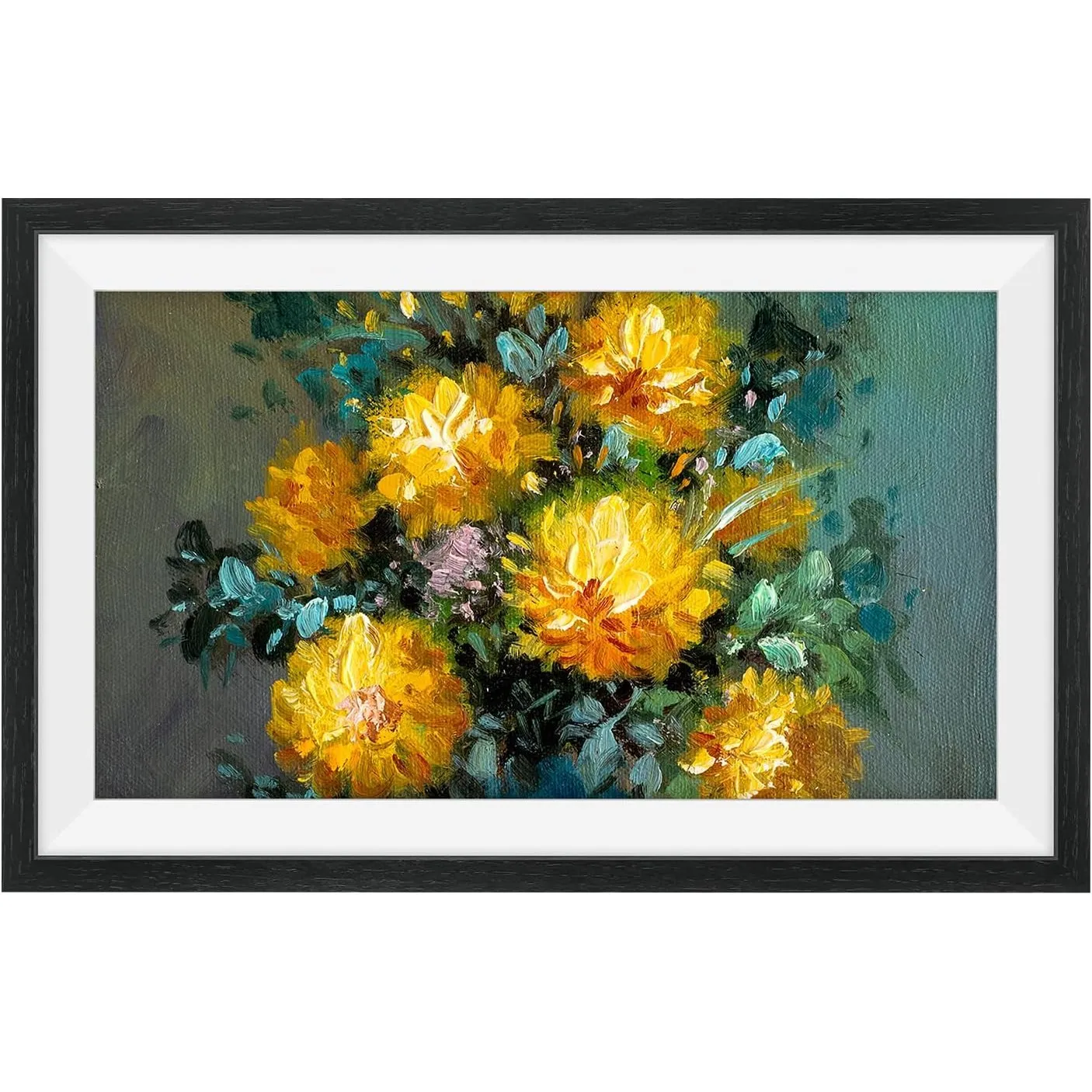 Frameo Groß Digitaler Bilderrahmen 15.6" Schwarzes Eichenholz 94% sRGB