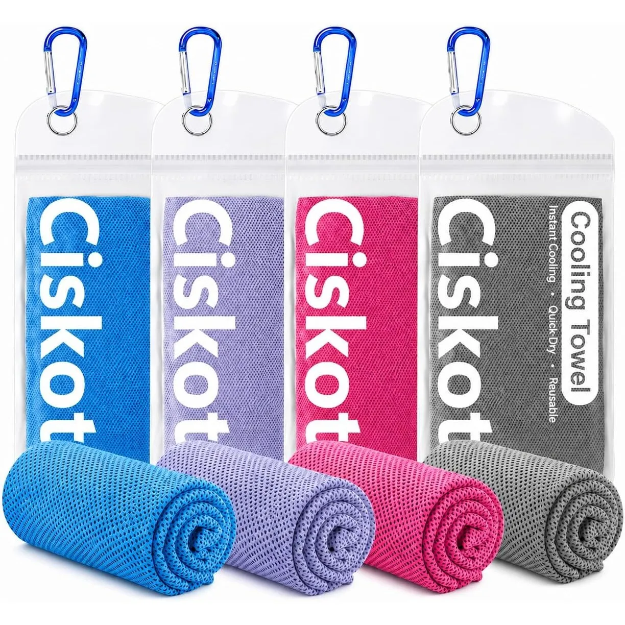 Ciskotu Kühltuch Set, kühlhandtuch kühltuch Sport, Mikrofaser kühlendes Handtuch Fitness und Sport, Eishandtuch Cooling…