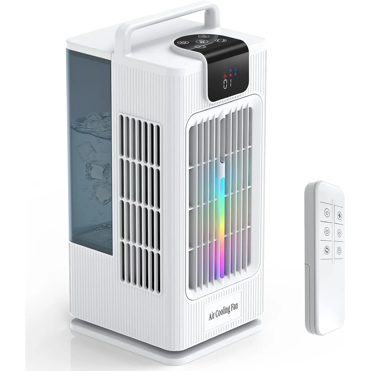 Klimaanlage Ventilator, 4 in 1 Tragbare Klimaanlage Luftkühler Ventilator mit Wassernebel Spray