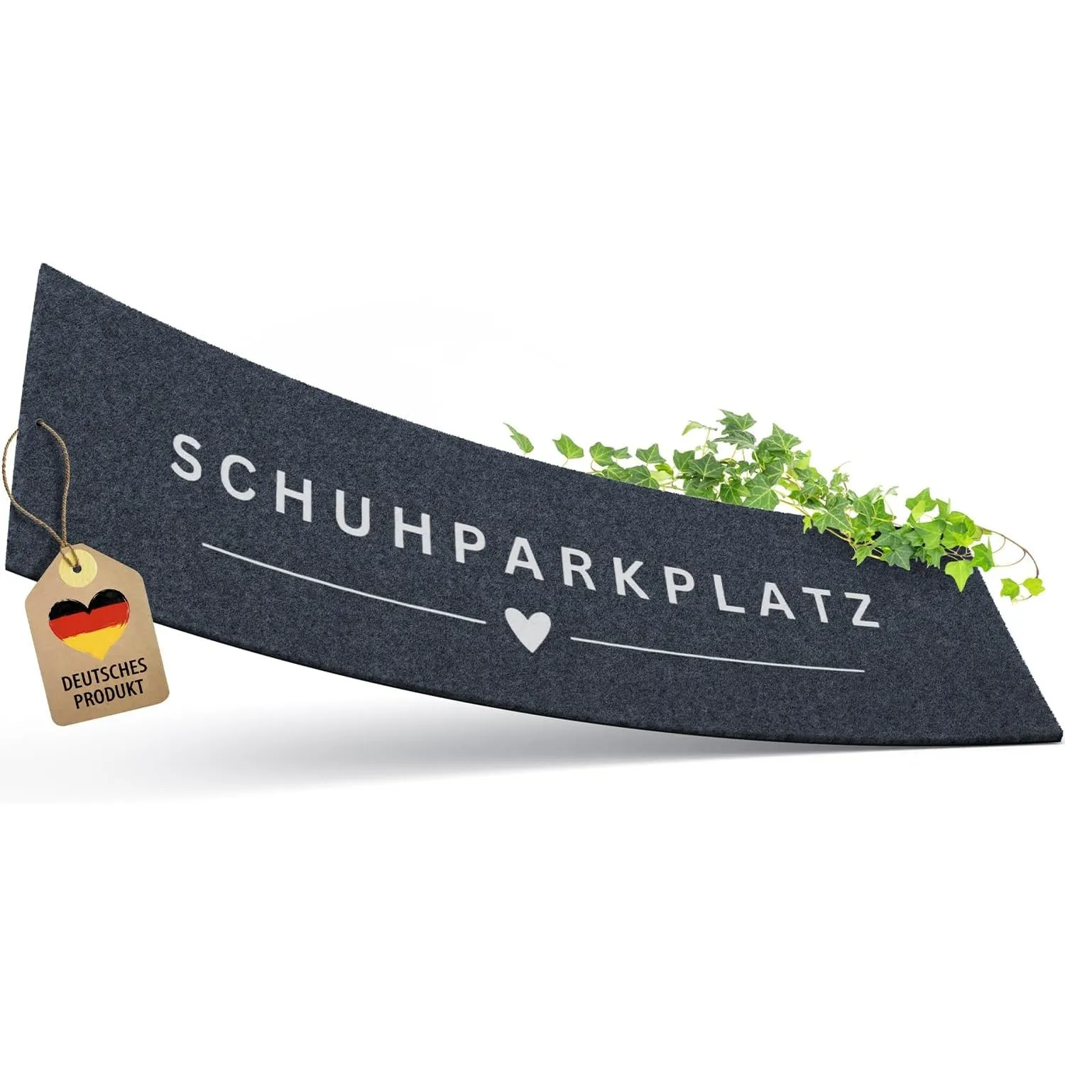 ElbFuchs Schuhparkplatz Fußmatte 150 x 40 cm Grau I Waschbare & rutschfeste Indoor-Schuhmatte & Abtropfmatte I Ideal al…