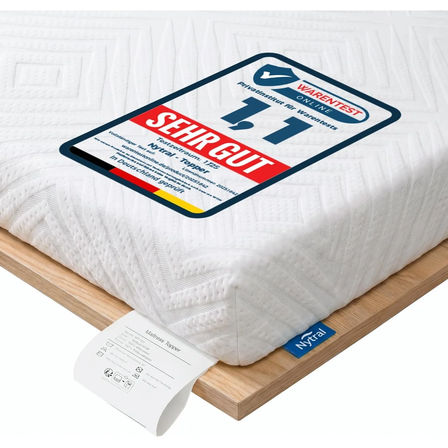 Matratzen Topper 90x200cm H3/H4, 7,5 cm Matratzentopper 90x200 mit Gel-Viscoschaum & Komfortschaum, 2-in-1 Härtegrad, 7…