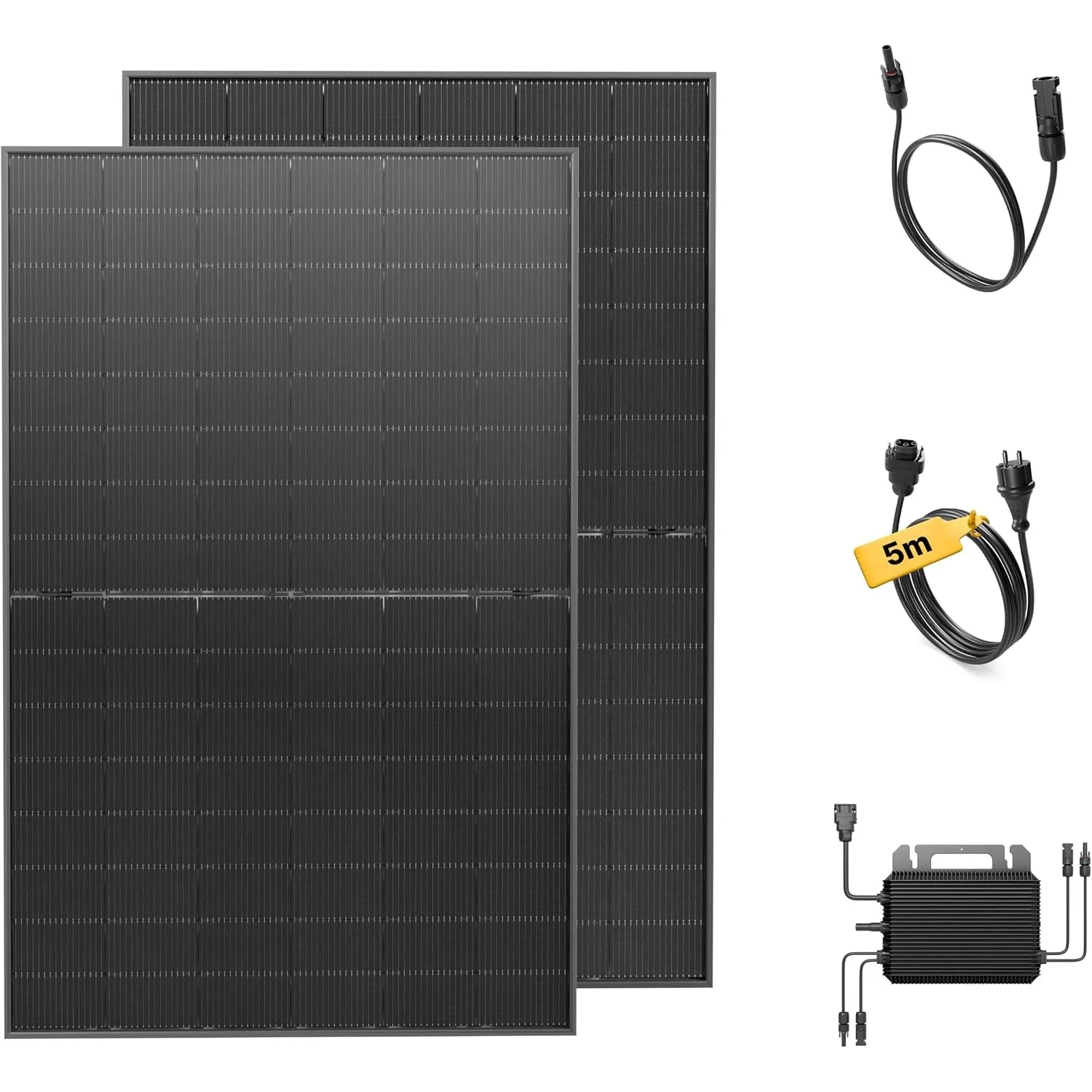 Solakon 900W Balkonkraftwerk - Balkonkraftwerk 800W komplett Steckdose - neuester 800 Watt Wechselrichter - Solaranlage…